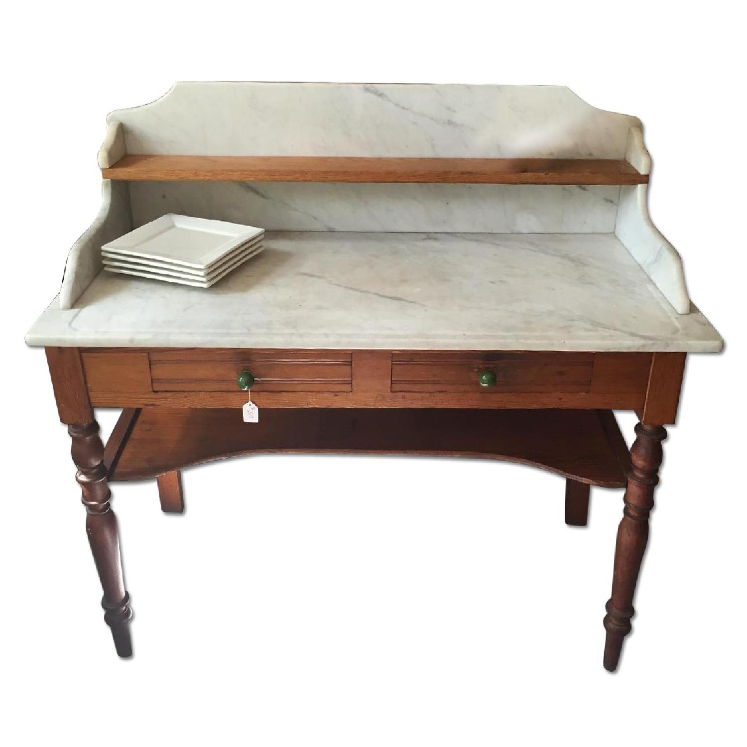 Antique Marble Kitchen Table AptDeco