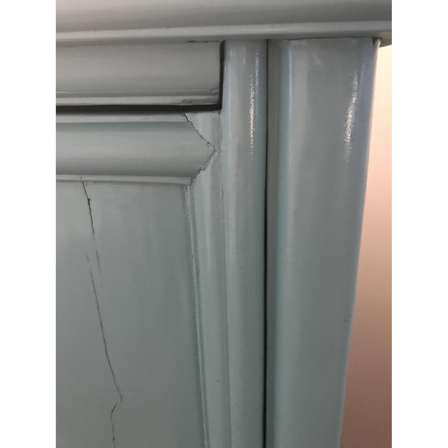 Teal Chinese Lacquered A-Frame Armoire - image-4