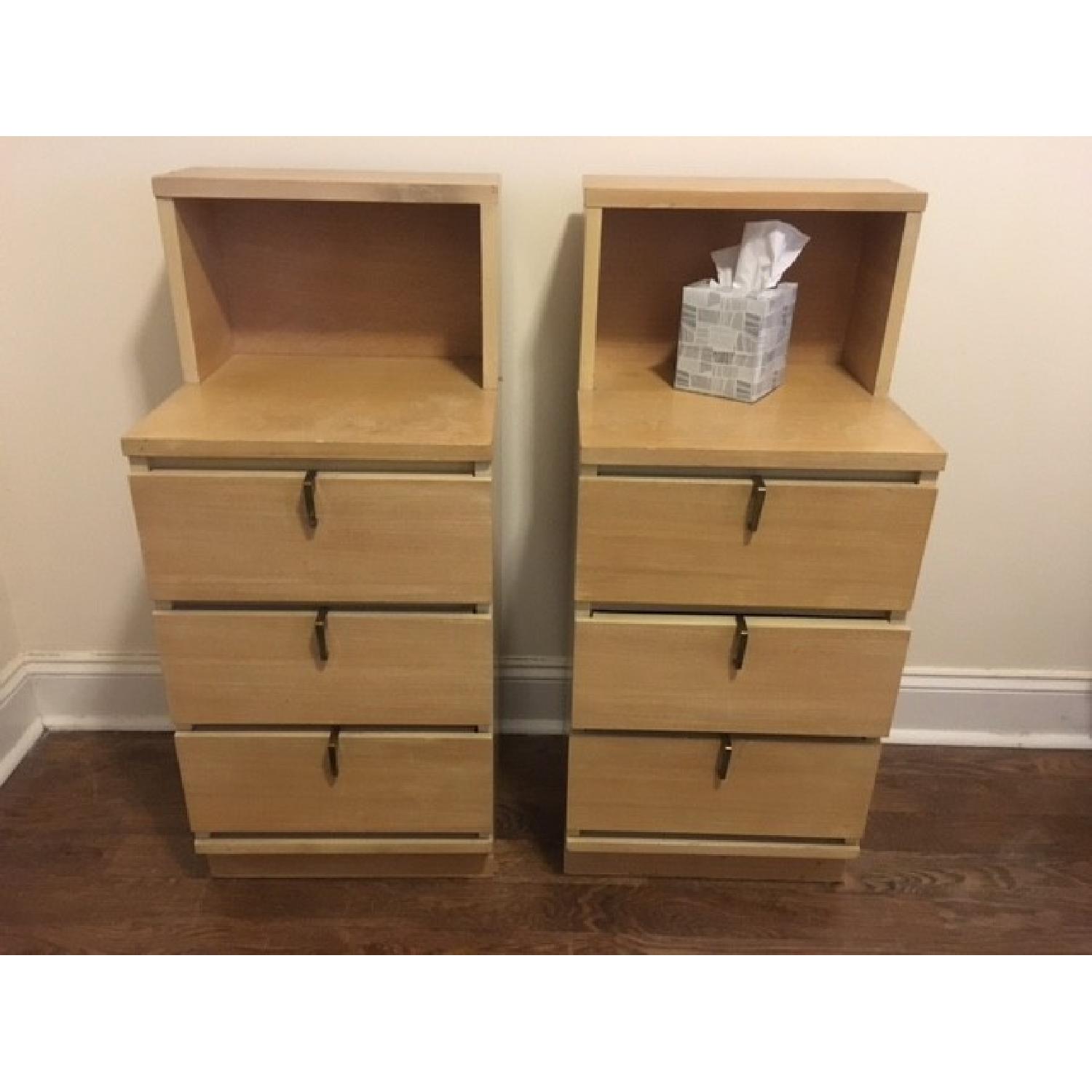 Johnson-Carper Fashion Trend Mid-Century Dresser + 2 Bed Tables in Blonde Wood Finish - image-0