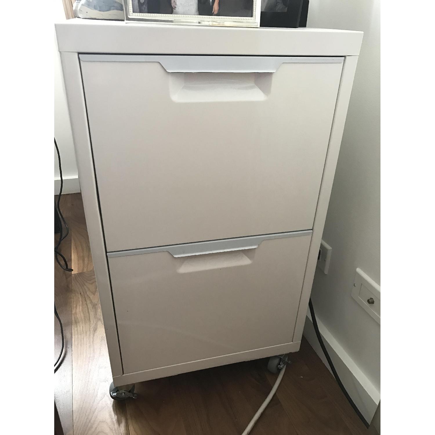CB2 White 2-Drawer Filing Cabinet - image-1