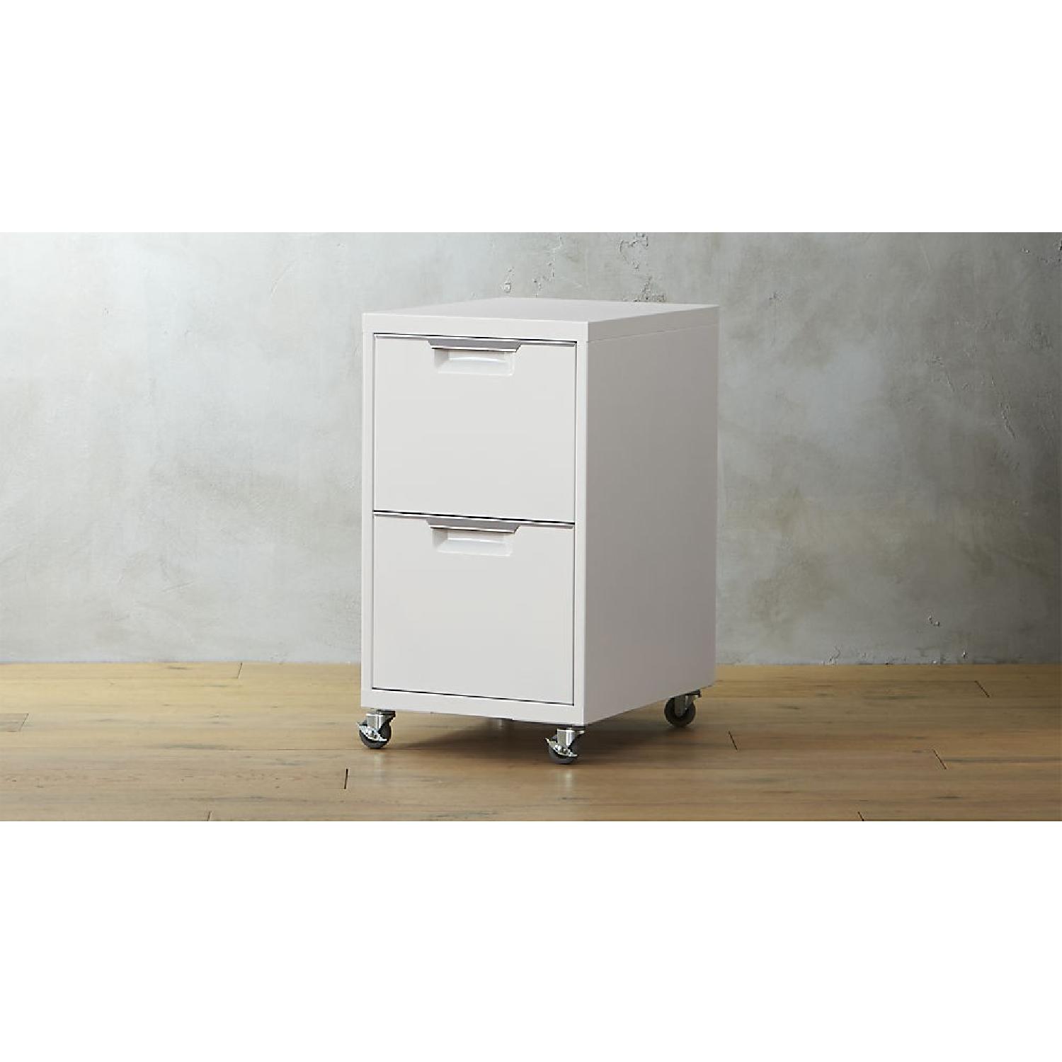 CB2 White 2-Drawer Filing Cabinet - image-2