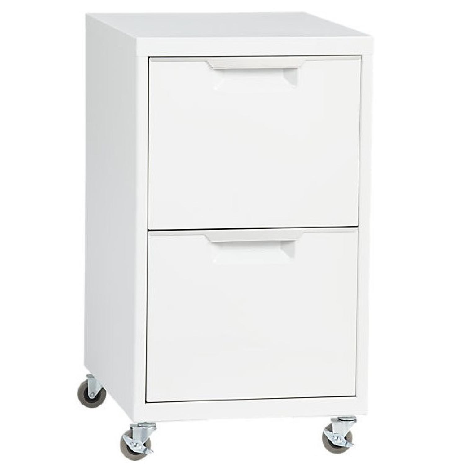CB2 White 2-Drawer Filing Cabinet - image-0