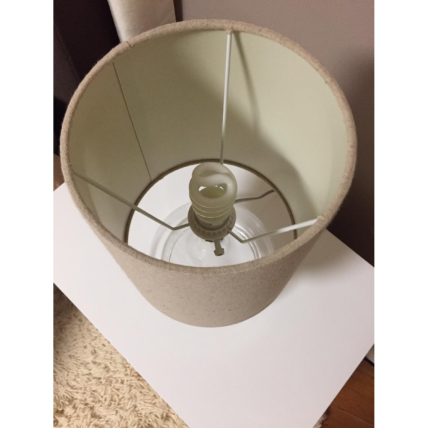 West Elm Perch Glass Lamp in Clear White - image-3