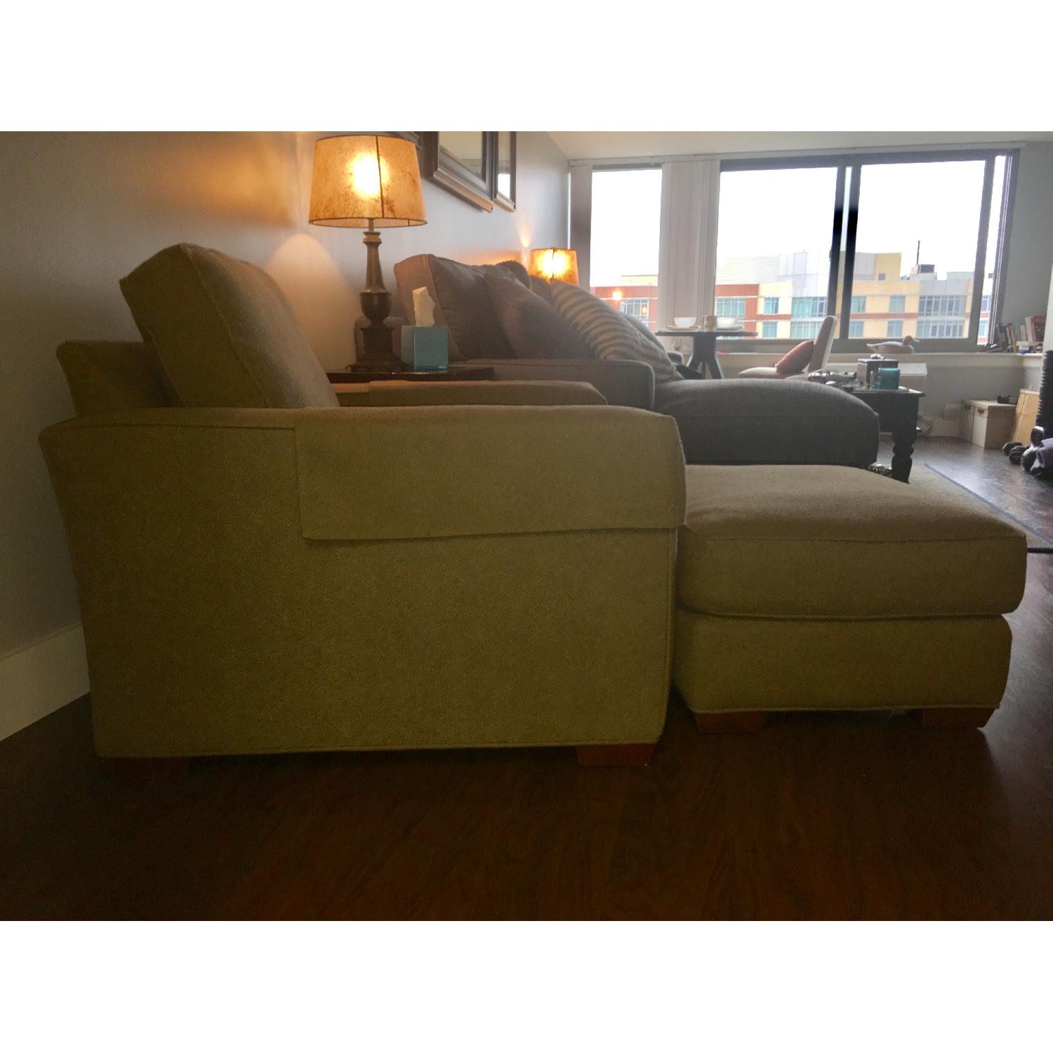 Thomasville Upholstered Chair & Ottoman - image-2
