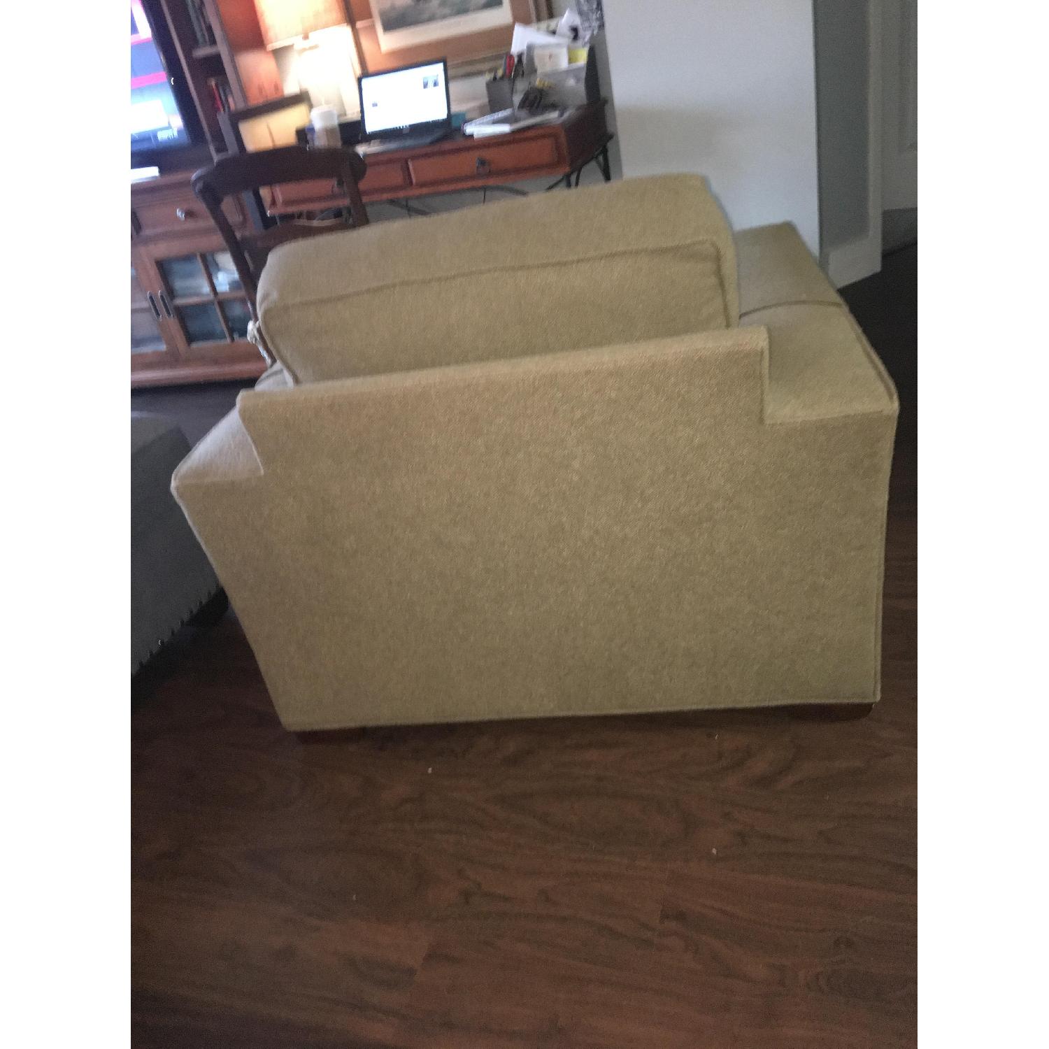 Thomasville Upholstered Chair & Ottoman - image-4