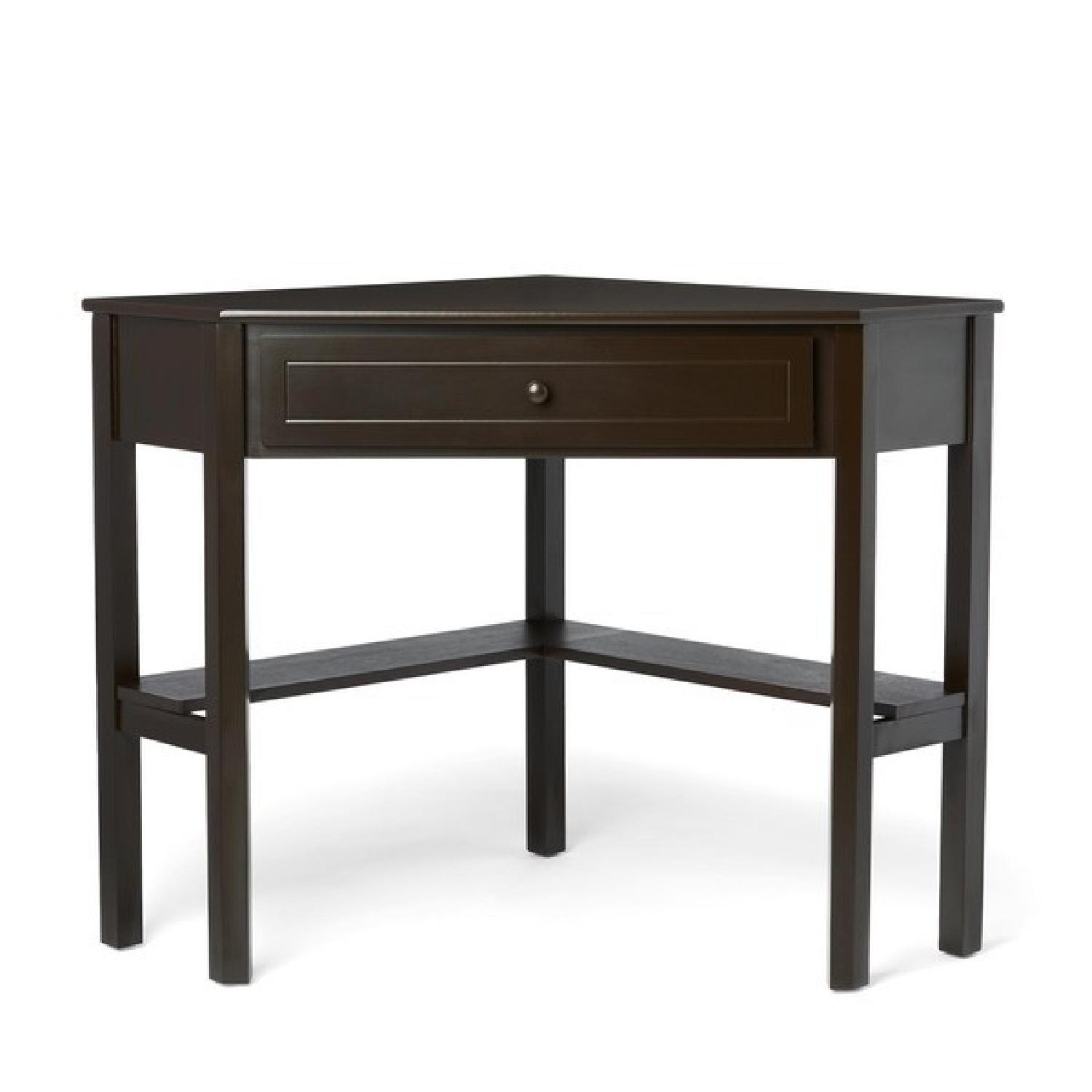 Simple Living Espresso Corner Writing Desk - image-0