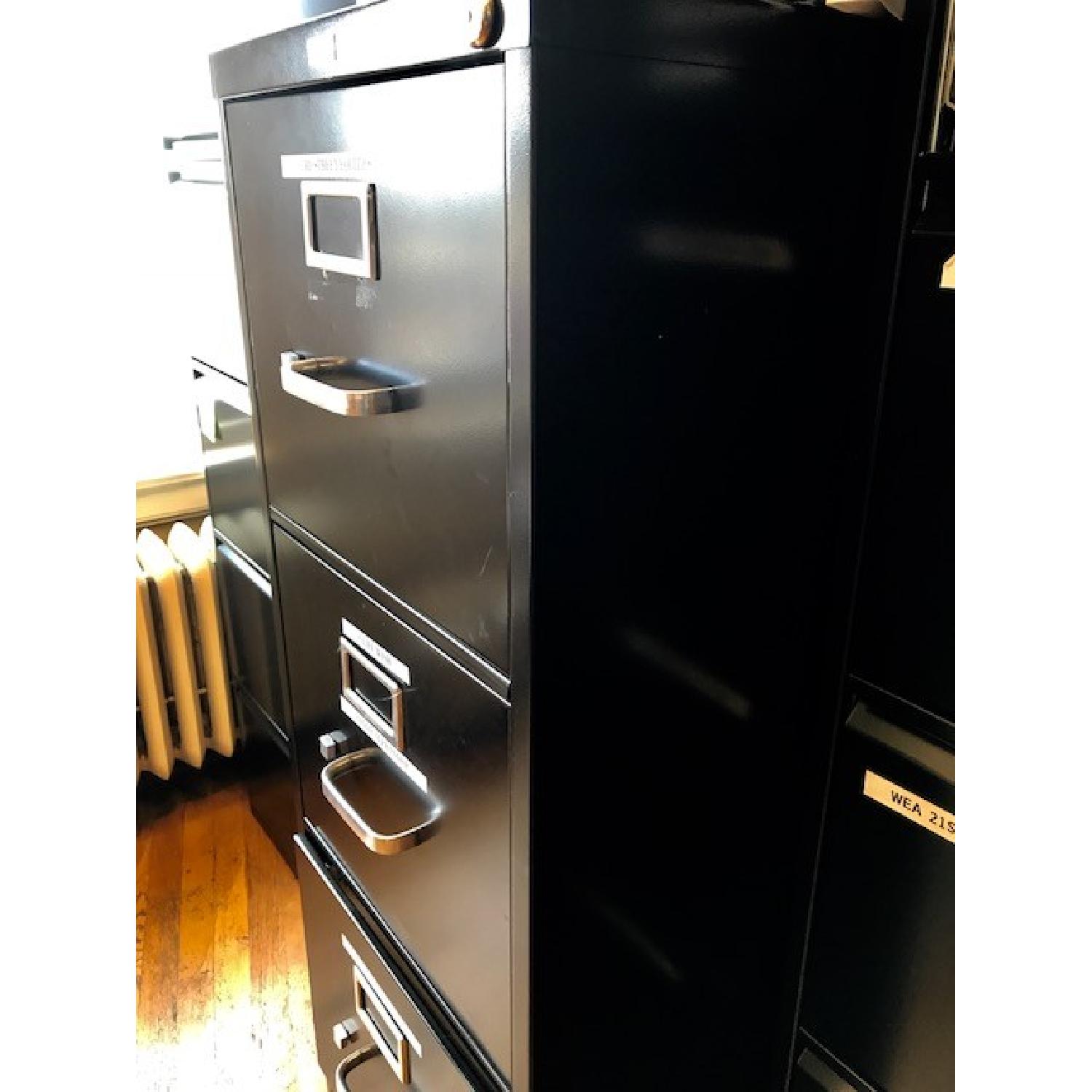 4 Drawer Black File Cabinet - image-2