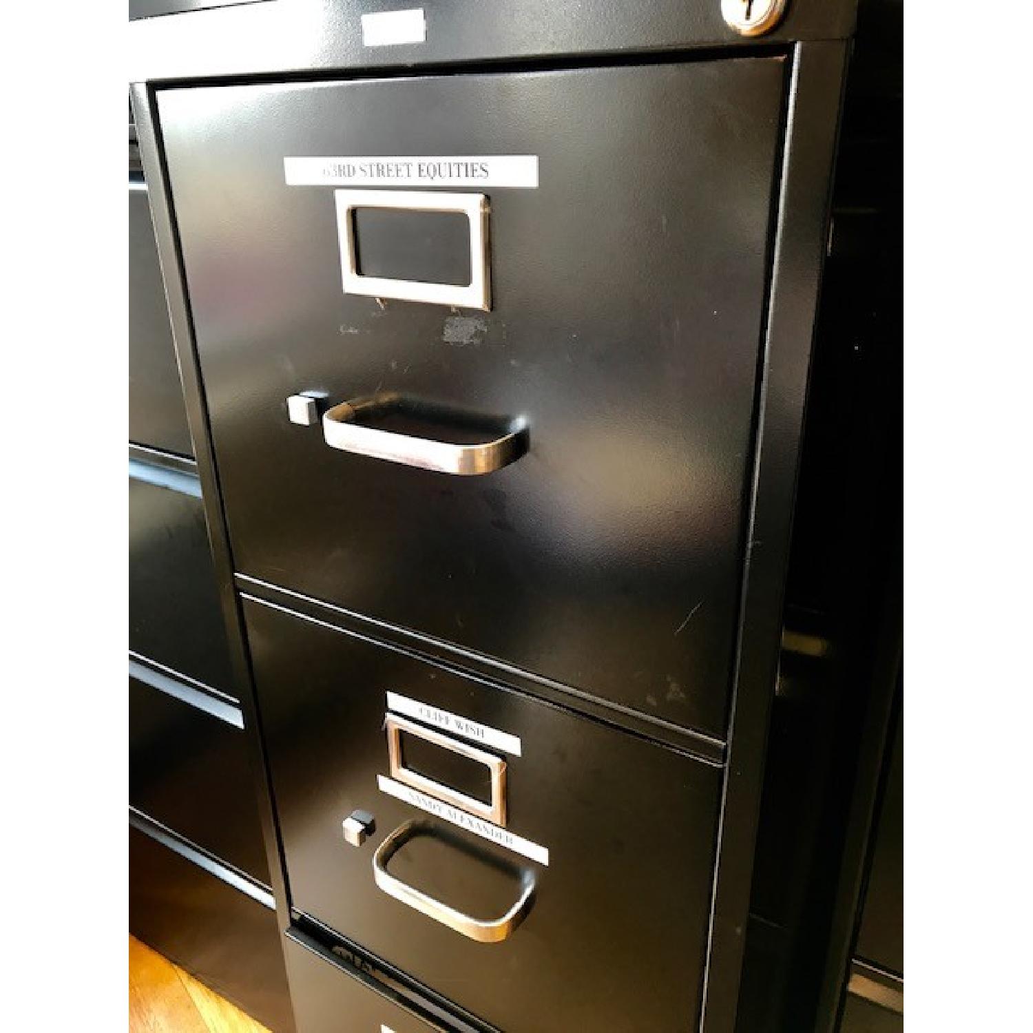 4 Drawer Black File Cabinet - image-3