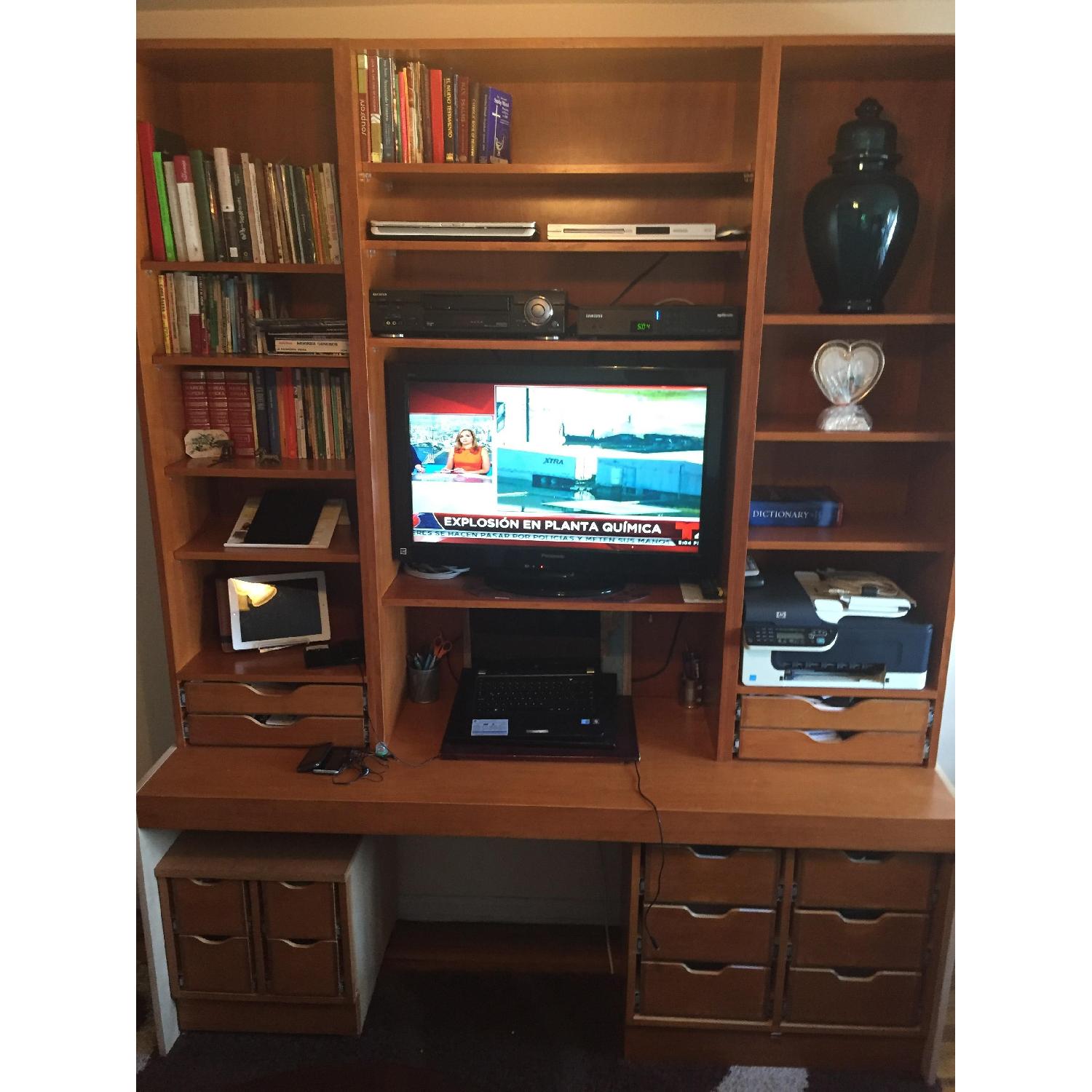 Large Bookcase w/ TV Stand - image-1