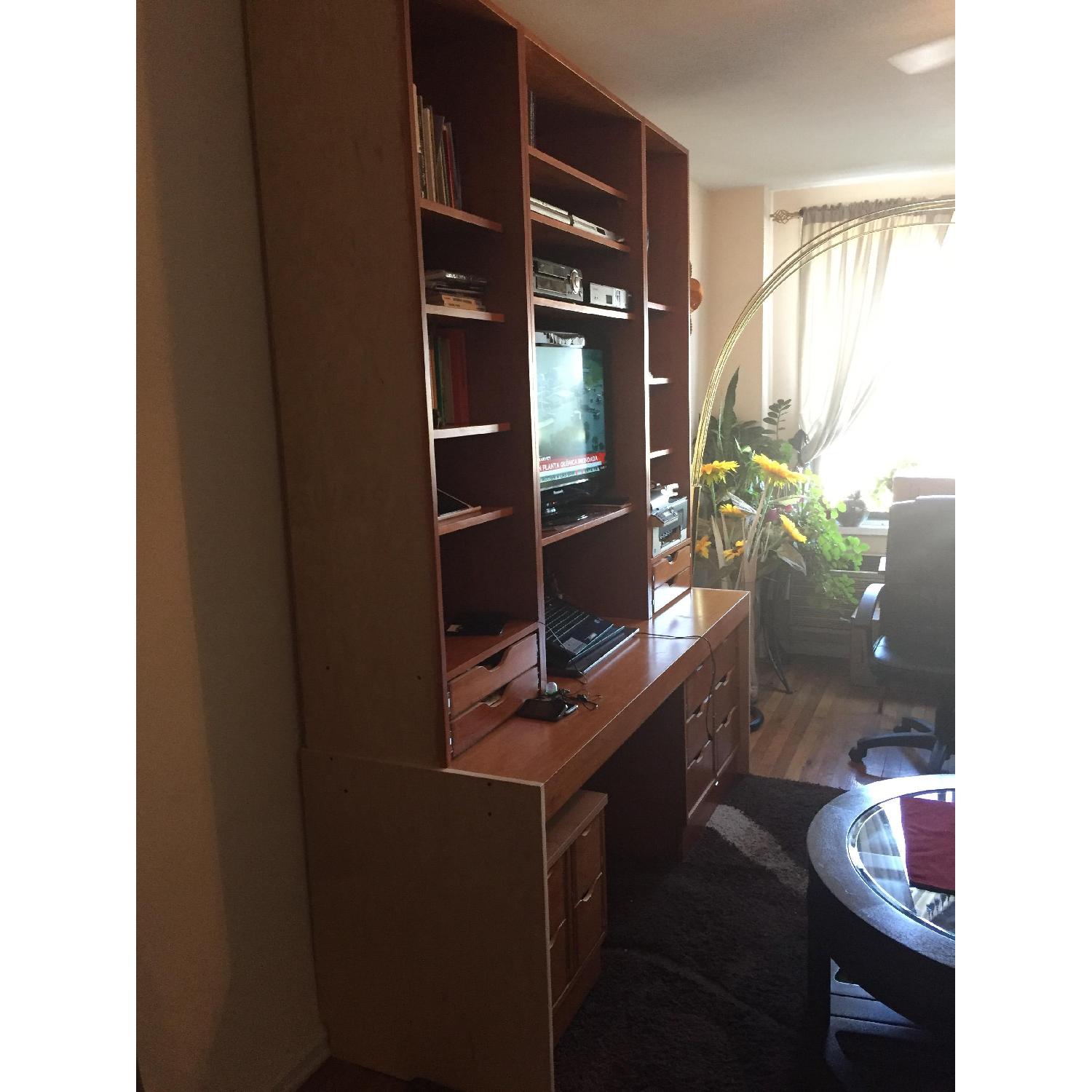 Large Bookcase w/ TV Stand - image-2