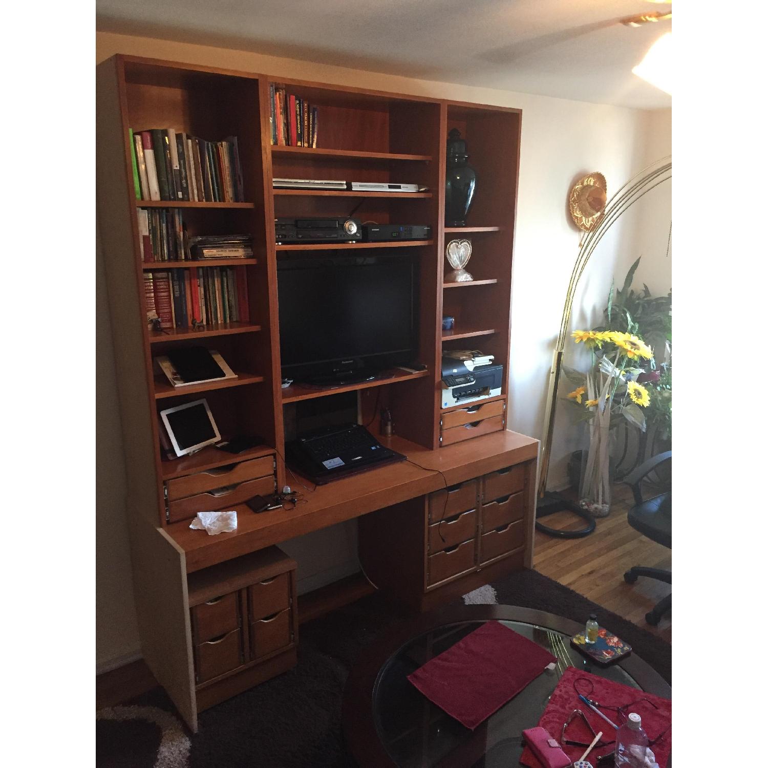 Large Bookcase w/ TV Stand - image-3