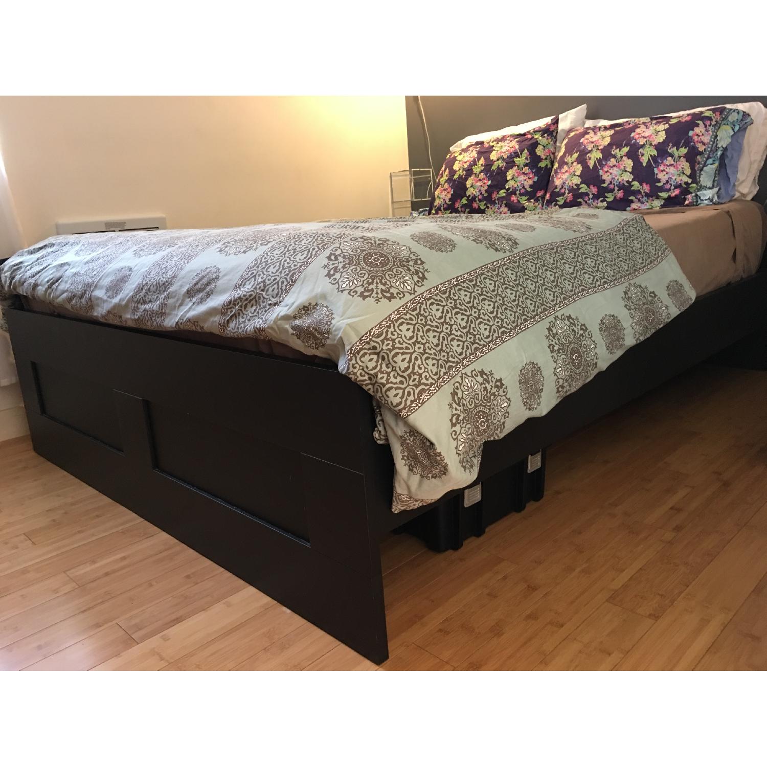 Ikea Brimnes Full Size Bed w/ Lonset Slatted Bed Base - image-2