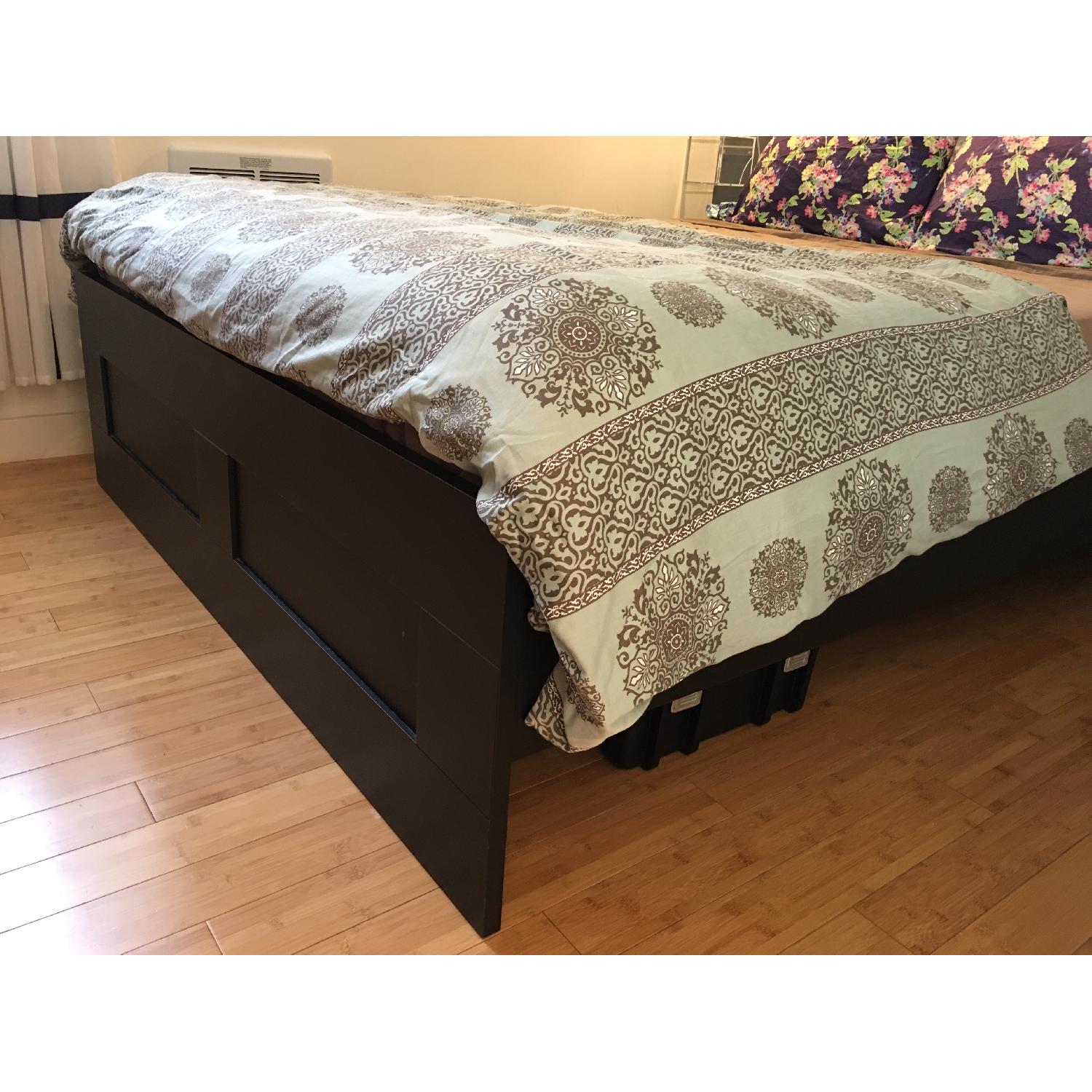 Ikea Brimnes Full Size Bed w/ Lonset Slatted Bed Base - image-3