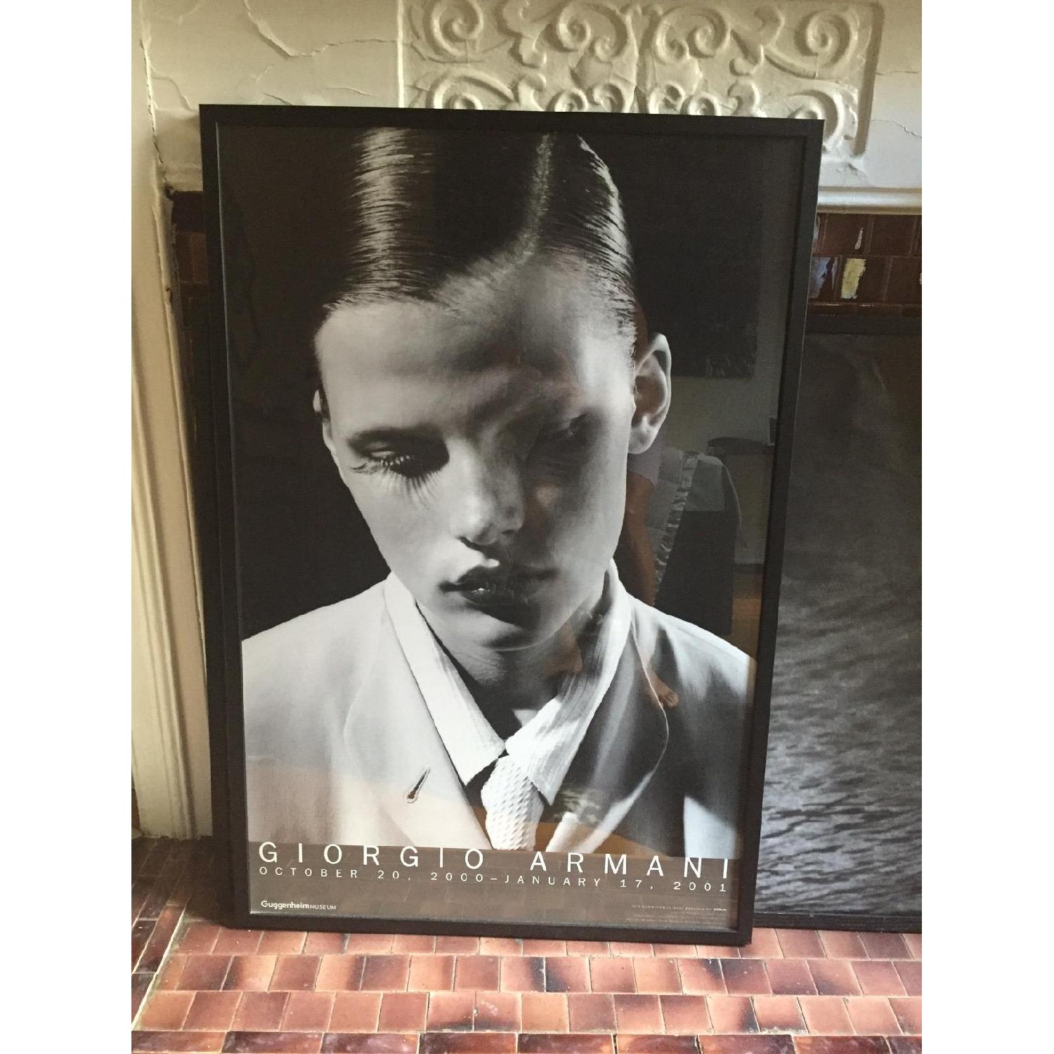 Giorgio Armani Guggenheim Exhibition Poster in Italian Wood Frame - image-2