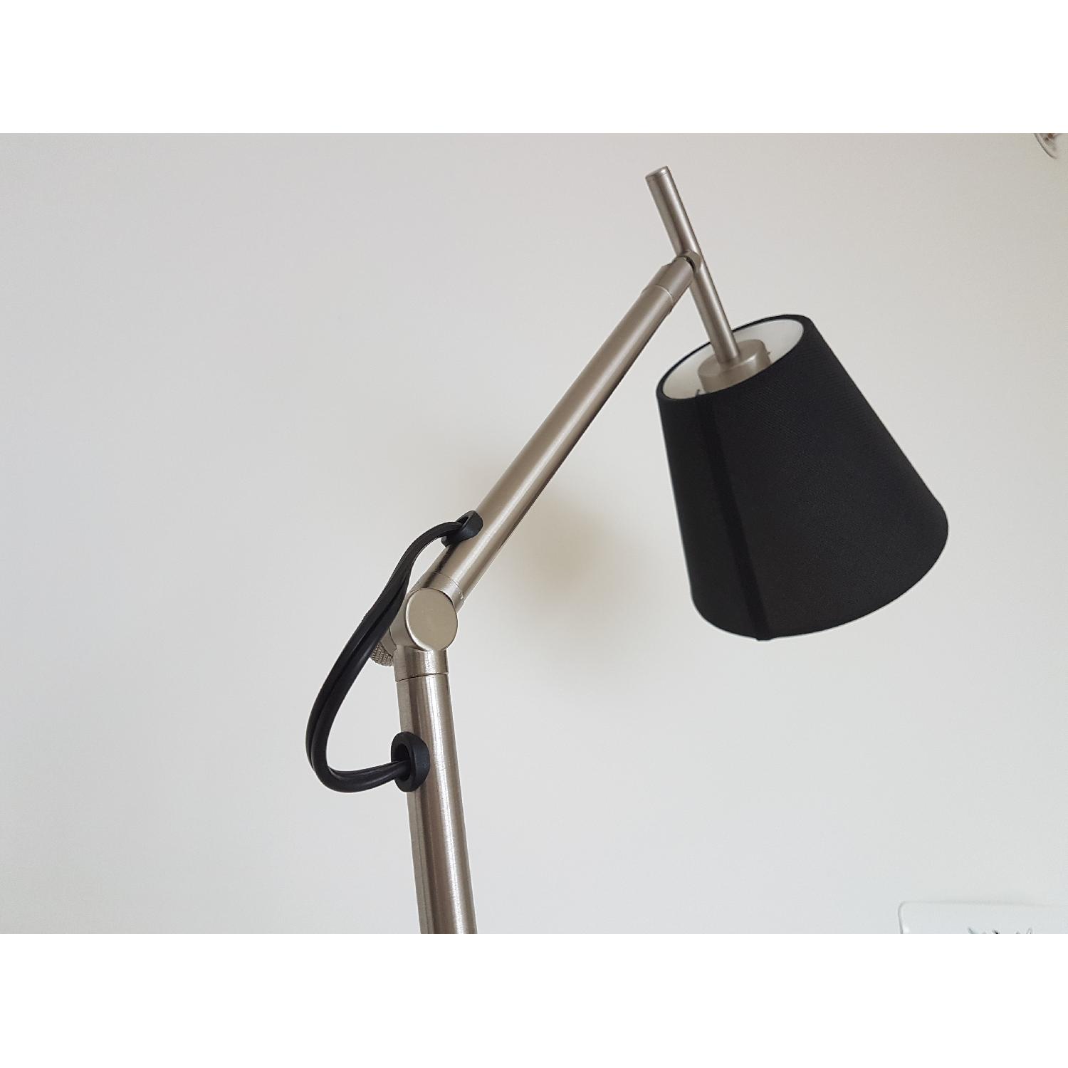 Ikea Nickel Table Lamp w/ Black Shade - image-2