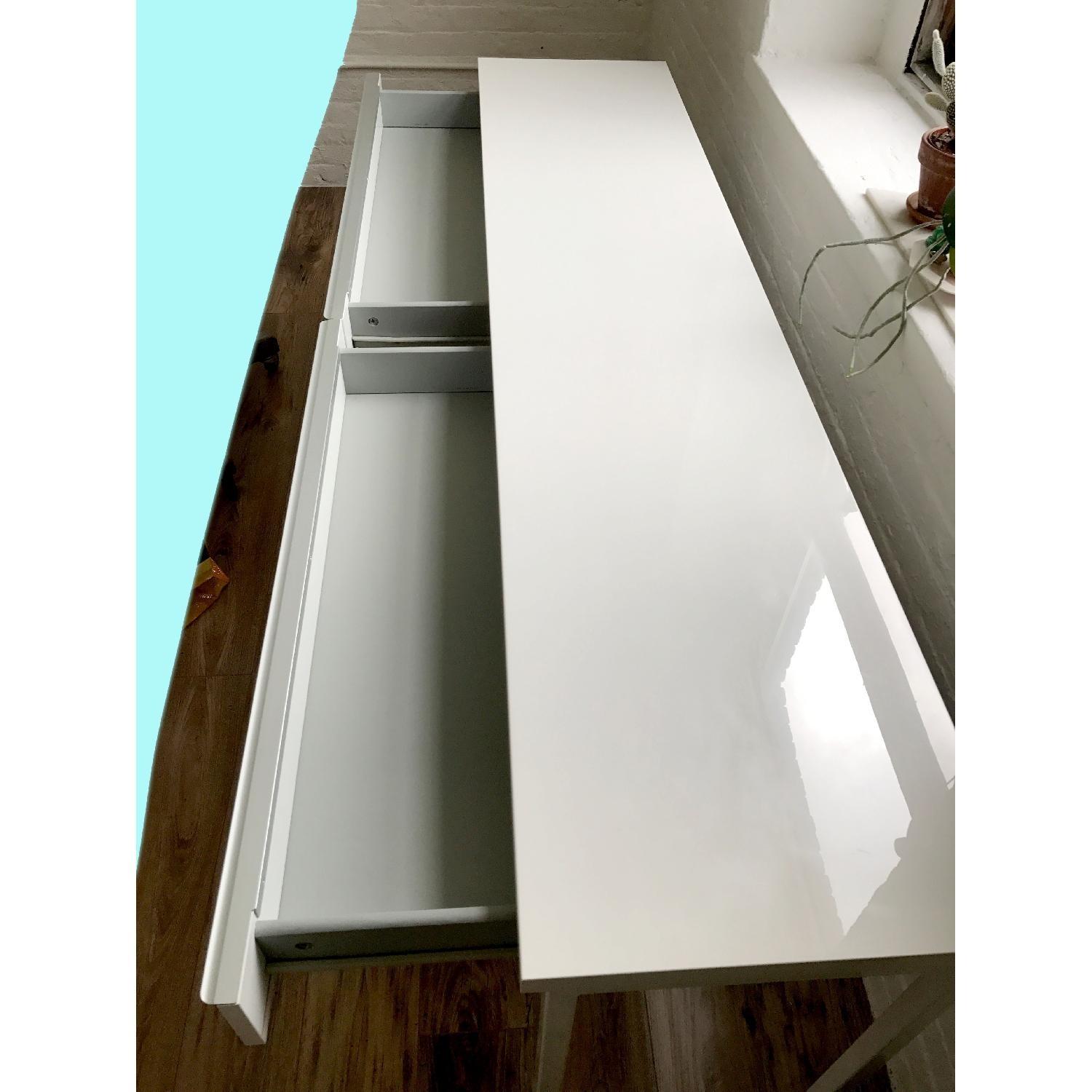 Ikea Besta High Gloss 2 Drawer Desk - image-1