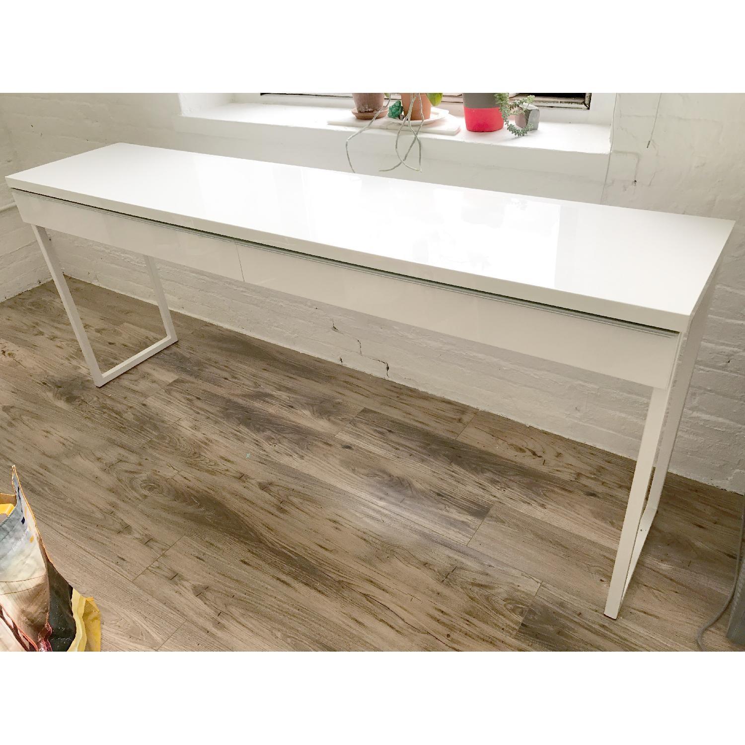 Ikea Besta High Gloss 2 Drawer Desk - image-2