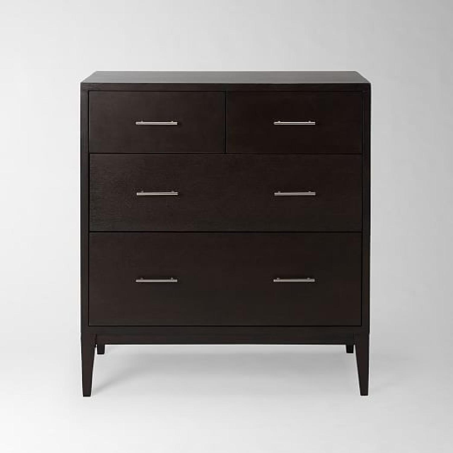 West Elm Narrow-leg 4-drawer dresser, chocolate - image-2