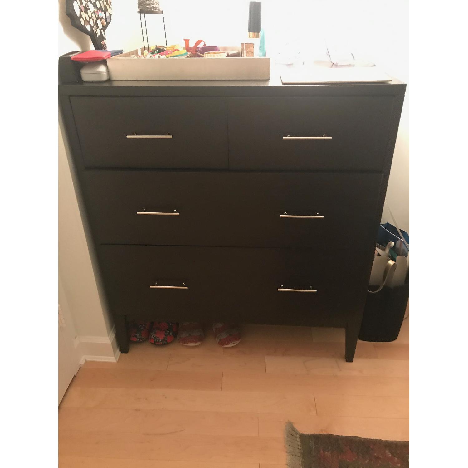 West Elm Narrow-leg 4-drawer dresser, chocolate - image-3