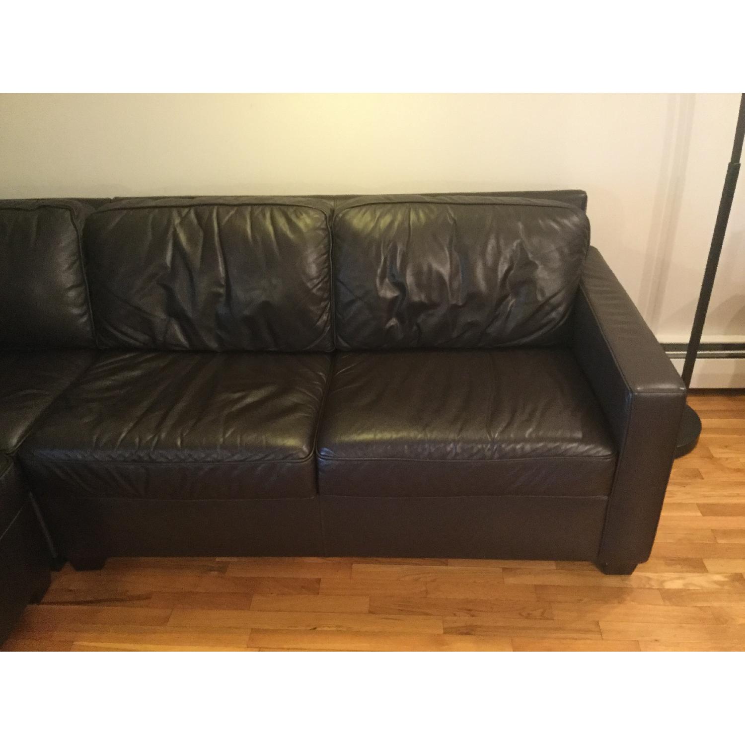 West Elm Henry Leather 3-Piece Sectional - image-7
