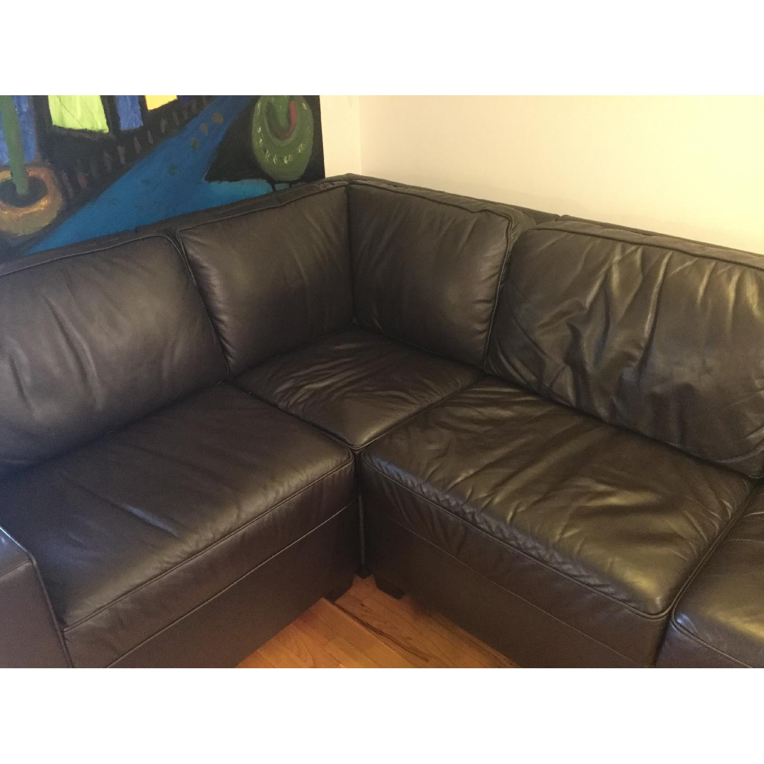 West Elm Henry Leather 3-Piece Sectional - image-8