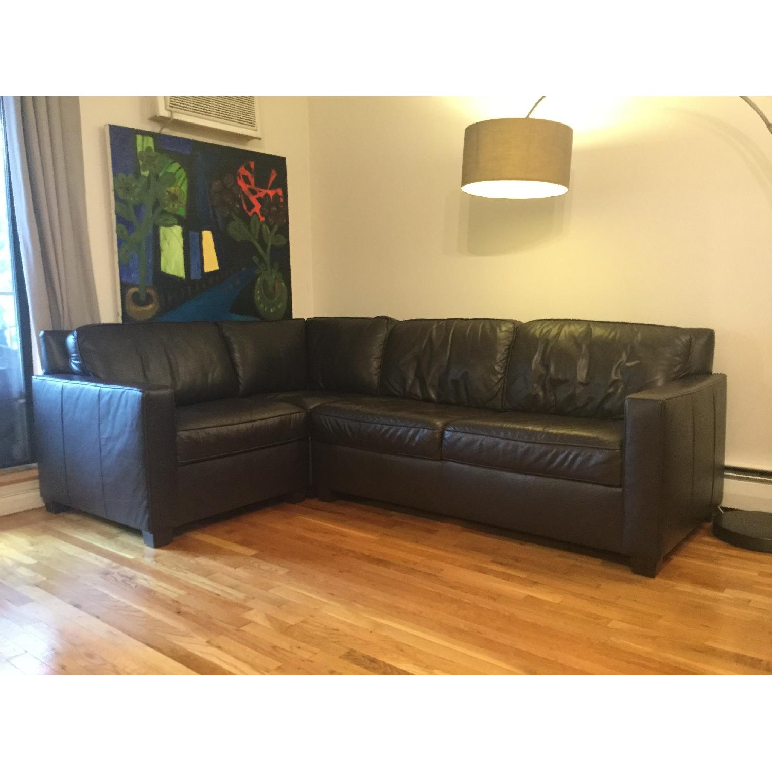 West Elm Henry Leather 3-Piece Sectional - image-10
