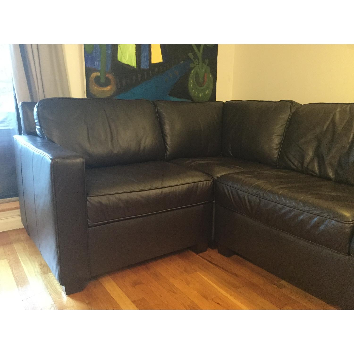 West Elm Henry Leather 3-Piece Sectional - image-11