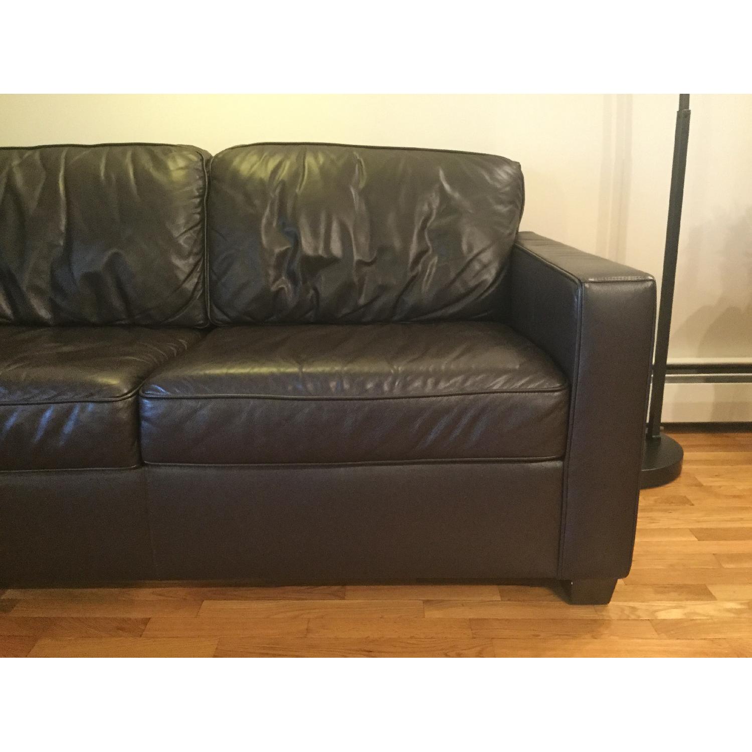 West Elm Henry Leather 3-Piece Sectional - image-13