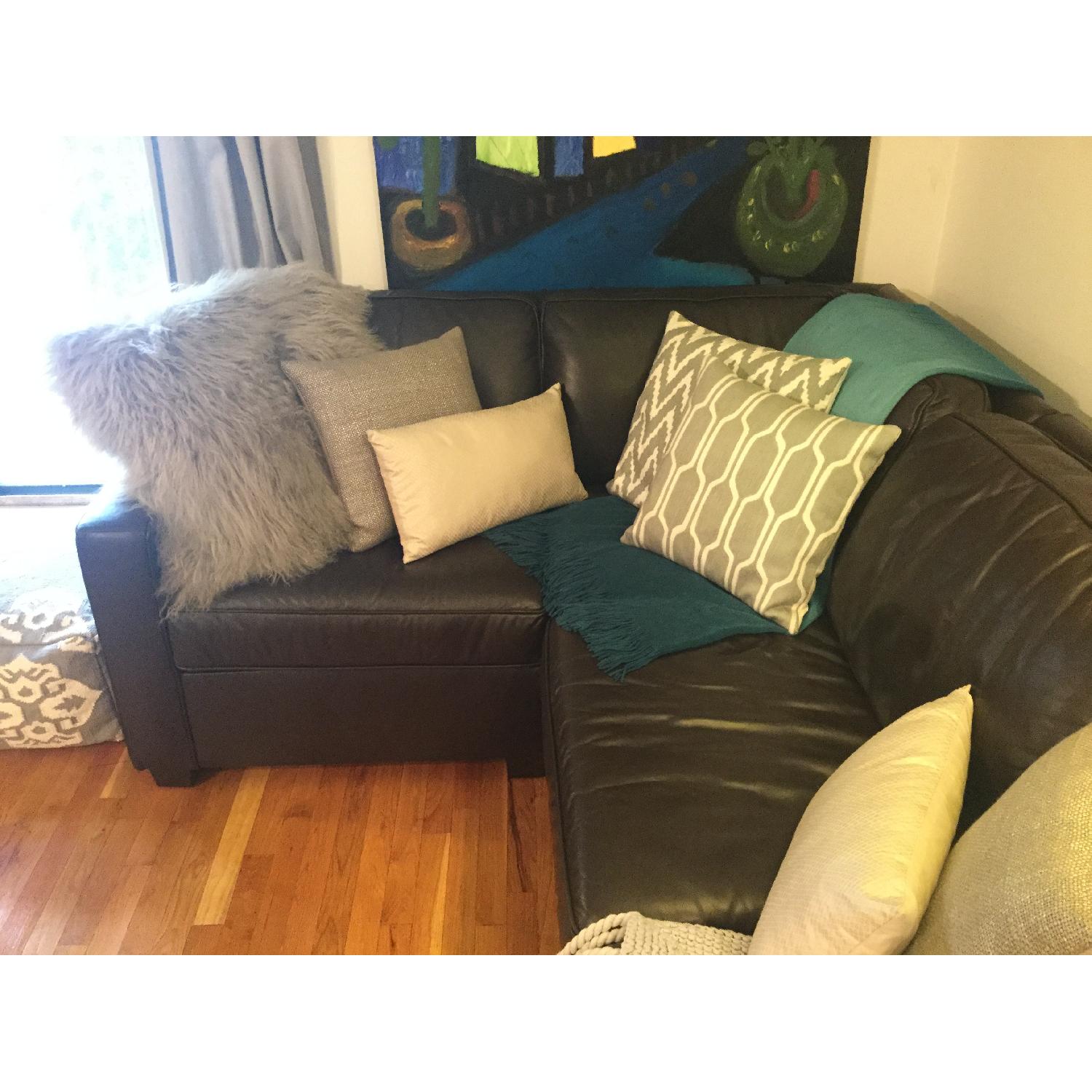 West Elm Henry Leather 3-Piece Sectional - image-25