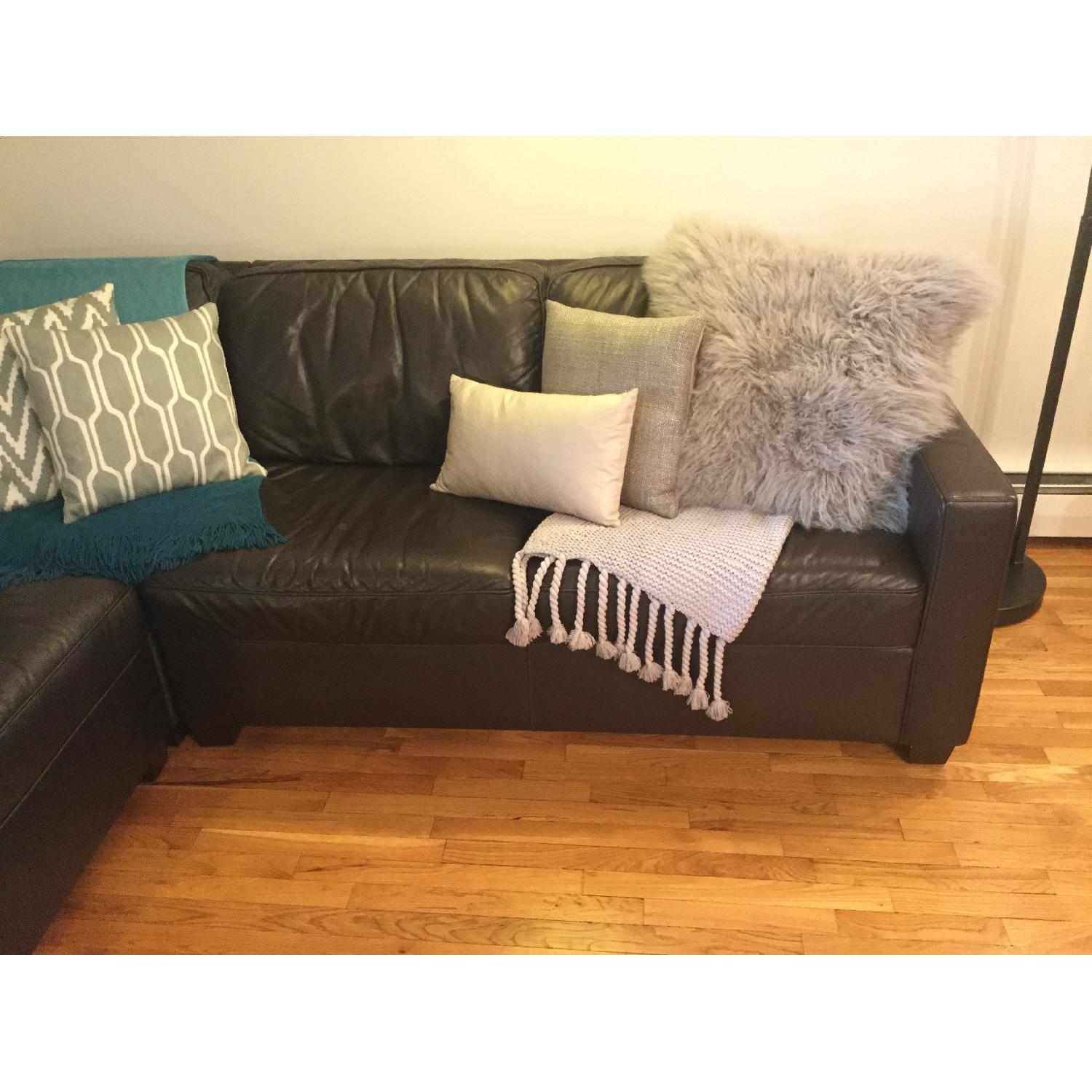 West Elm Henry Leather 3-Piece Sectional - image-27