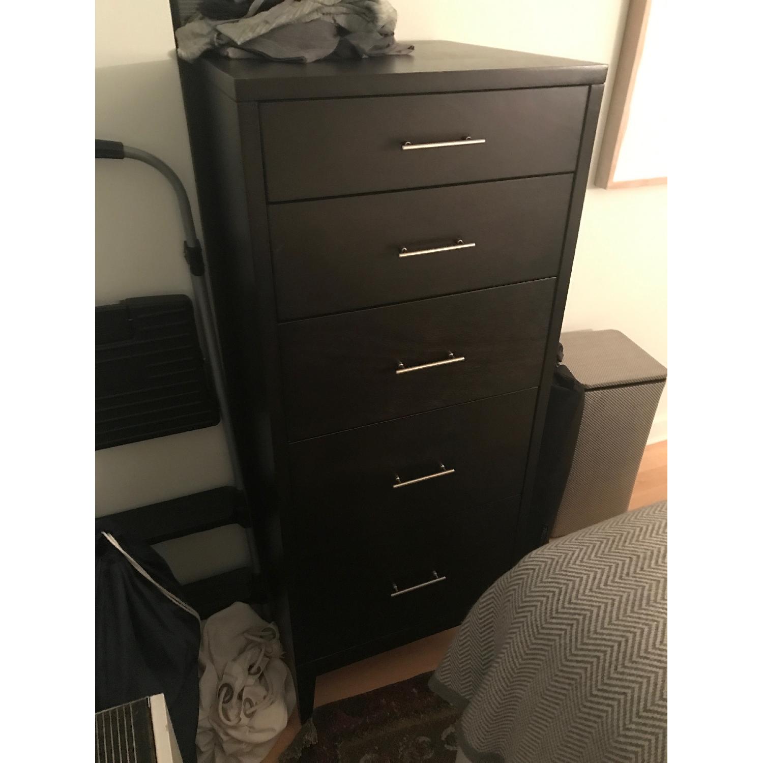 West Elm Narrow-Leg 5-Drawer Dresser - Chocolate - image-3