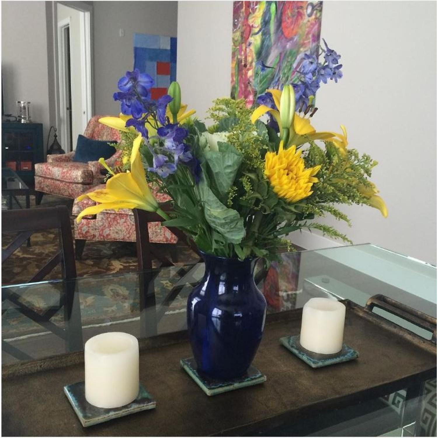 Williams Sonoma Mercer Glass Top Dining Table - image-4