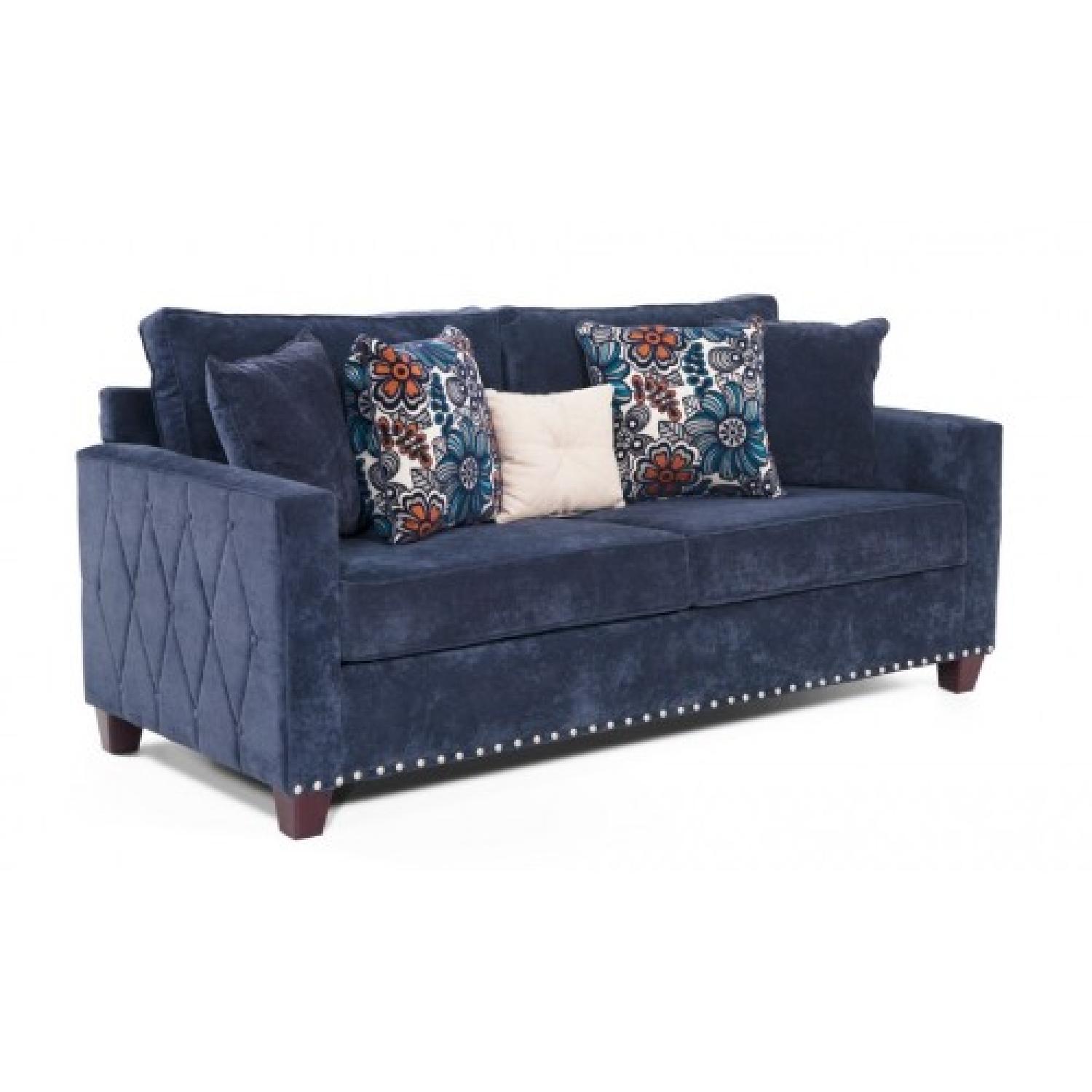 Bob's Melanie Blue Sofa - image-1