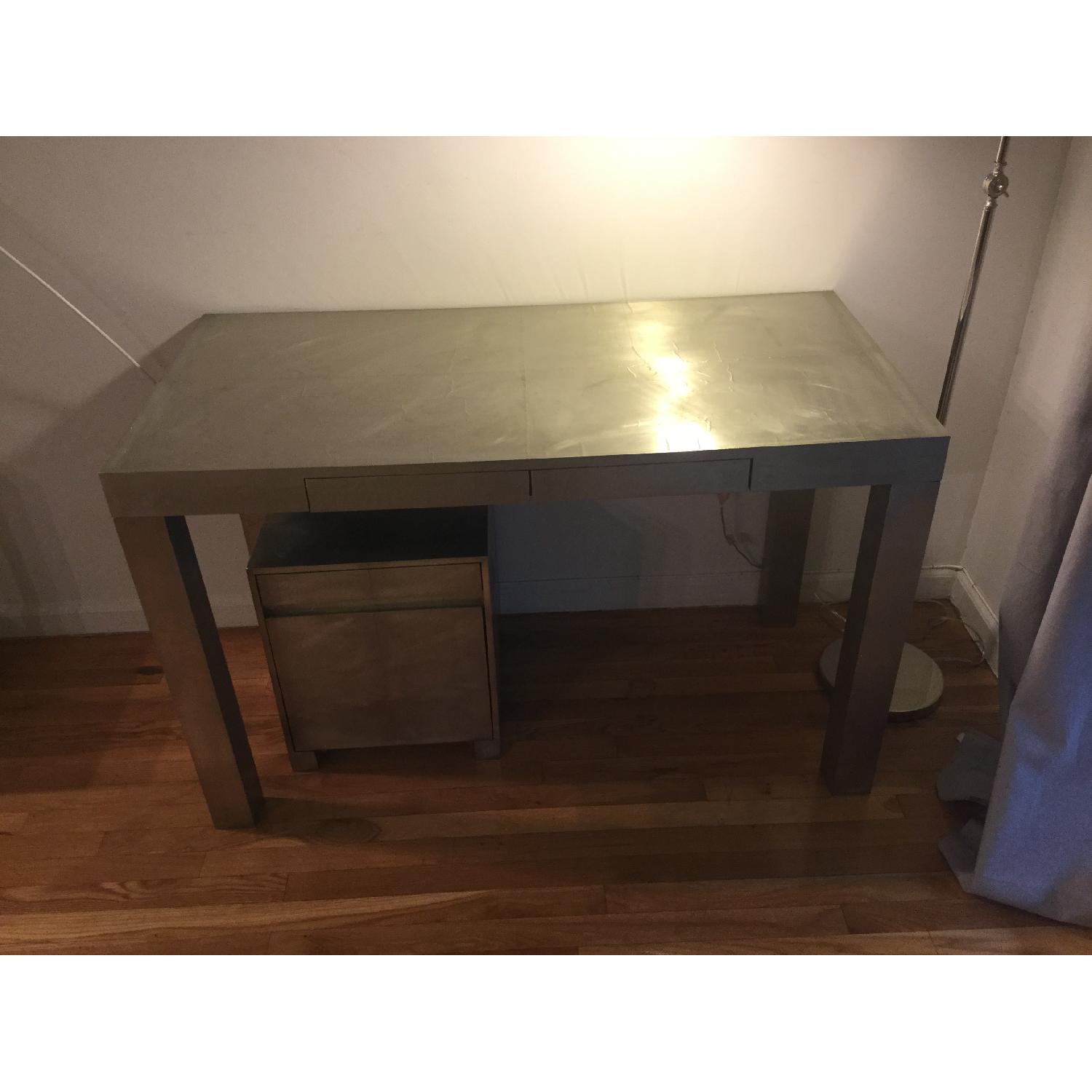 West Elm Parsons Metal Wrapped Desk - image-7
