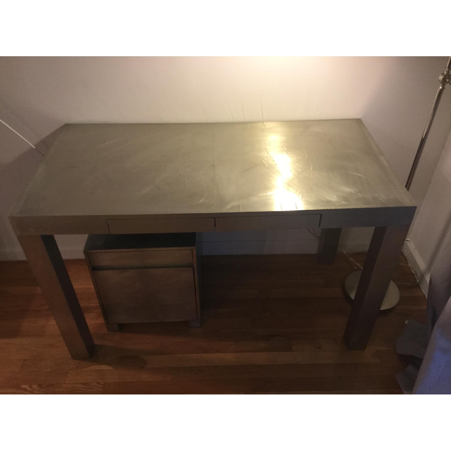 West Elm Parsons Metal Wrapped Desk - image-11