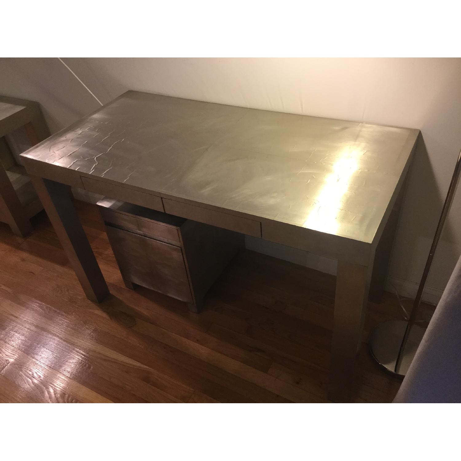 West Elm Parsons Metal Wrapped Desk - image-12