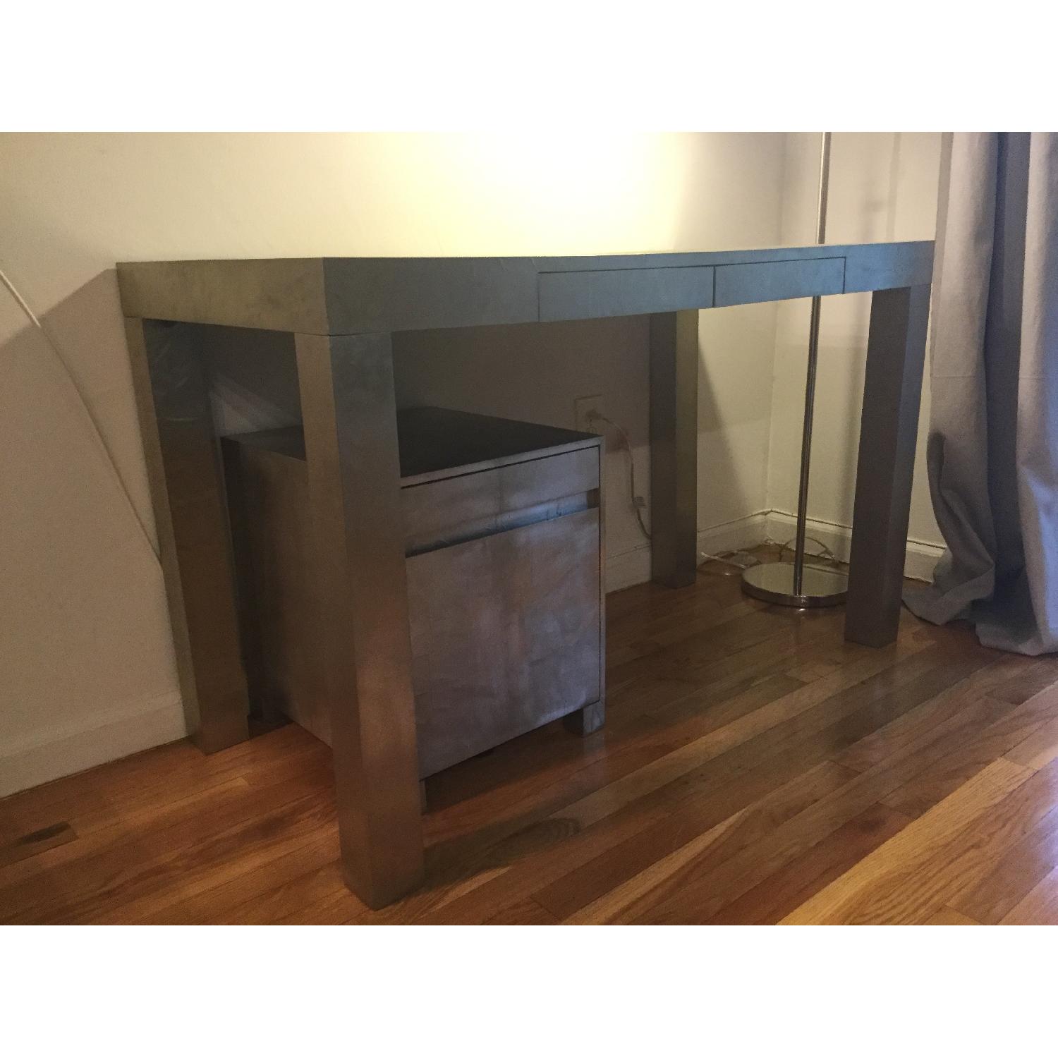 West Elm Parsons Metal Wrapped Desk - image-19