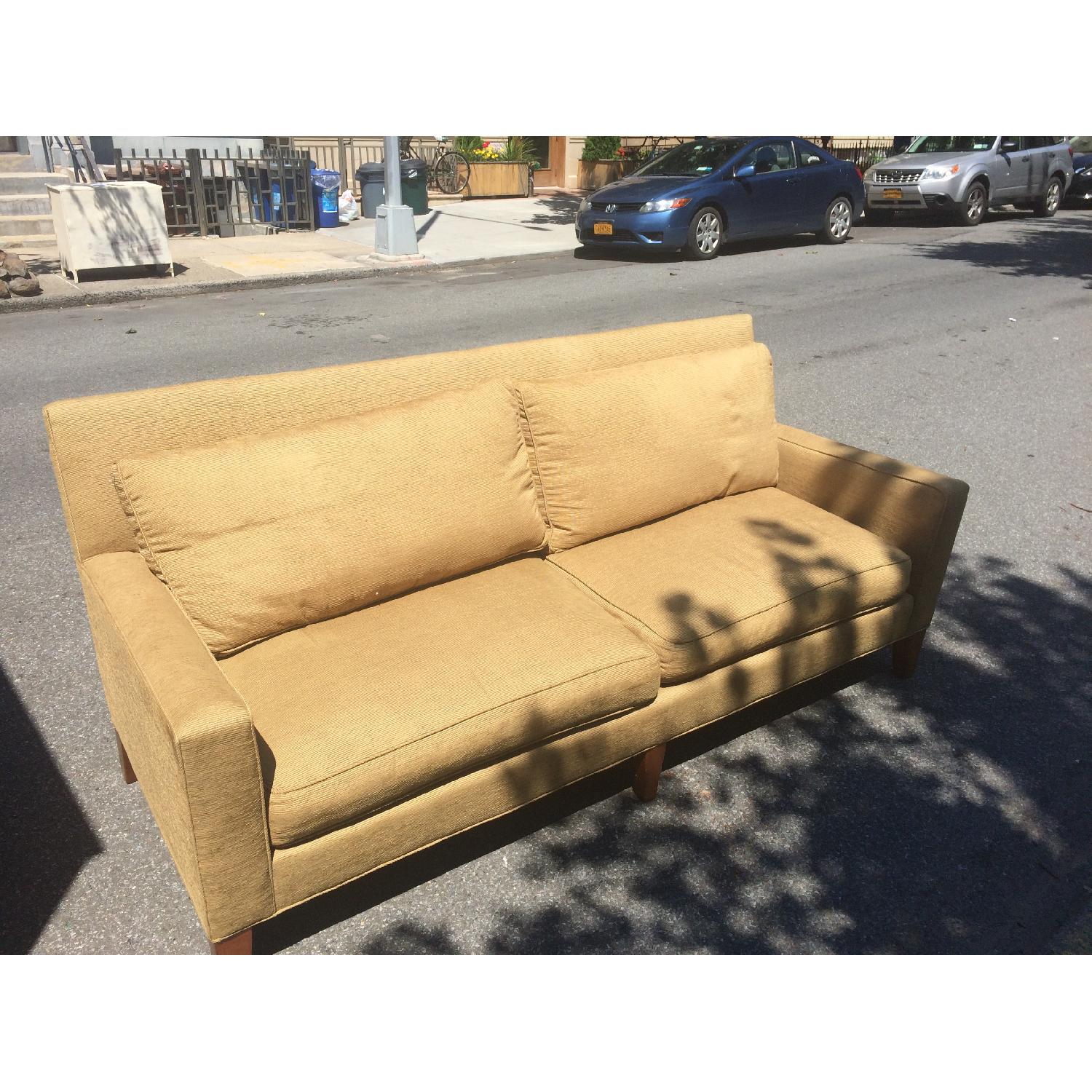 Mid-Century Mustard Yellow Sofa - image-1