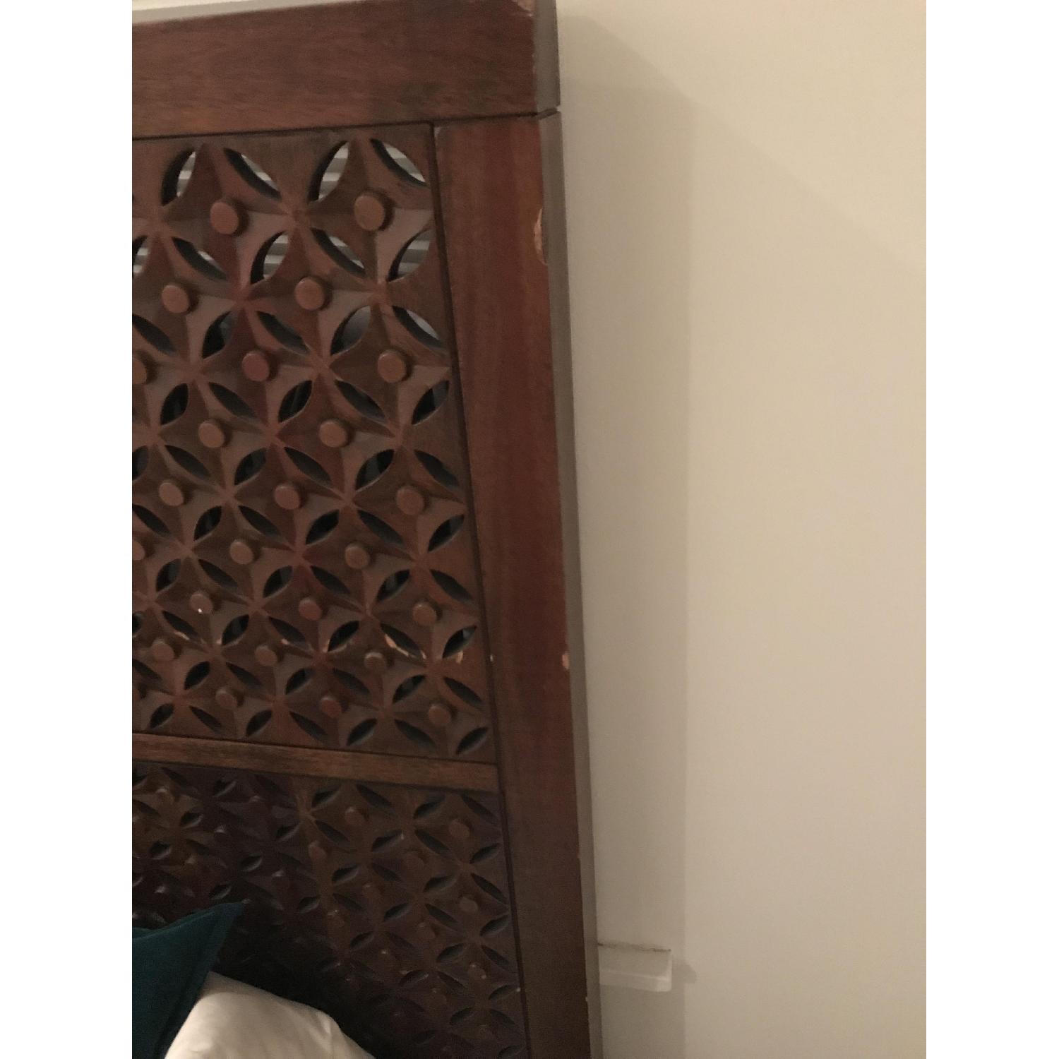 West Elm Cafe Carved Full Size Headboard - image-1