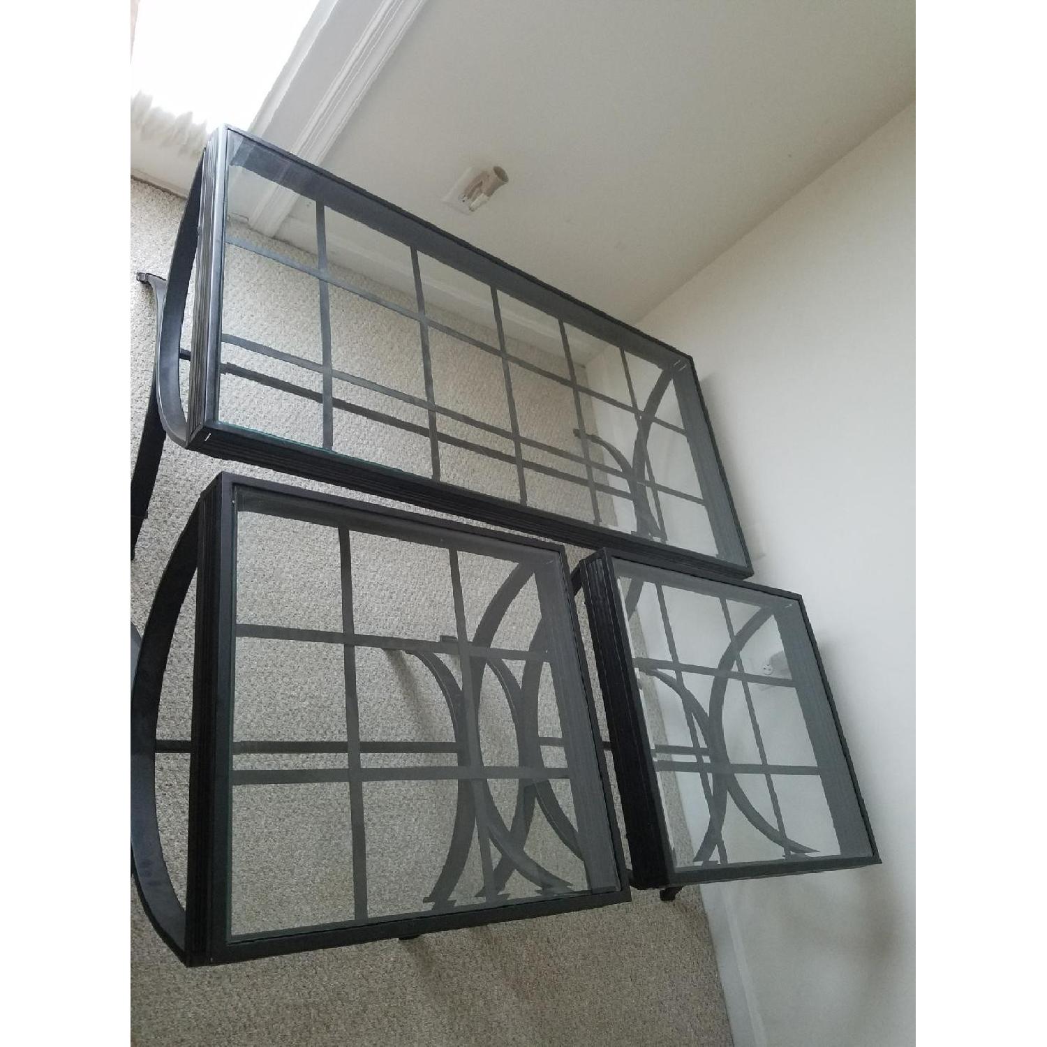 Glass Coffee Table + 2 End Tables - image-4