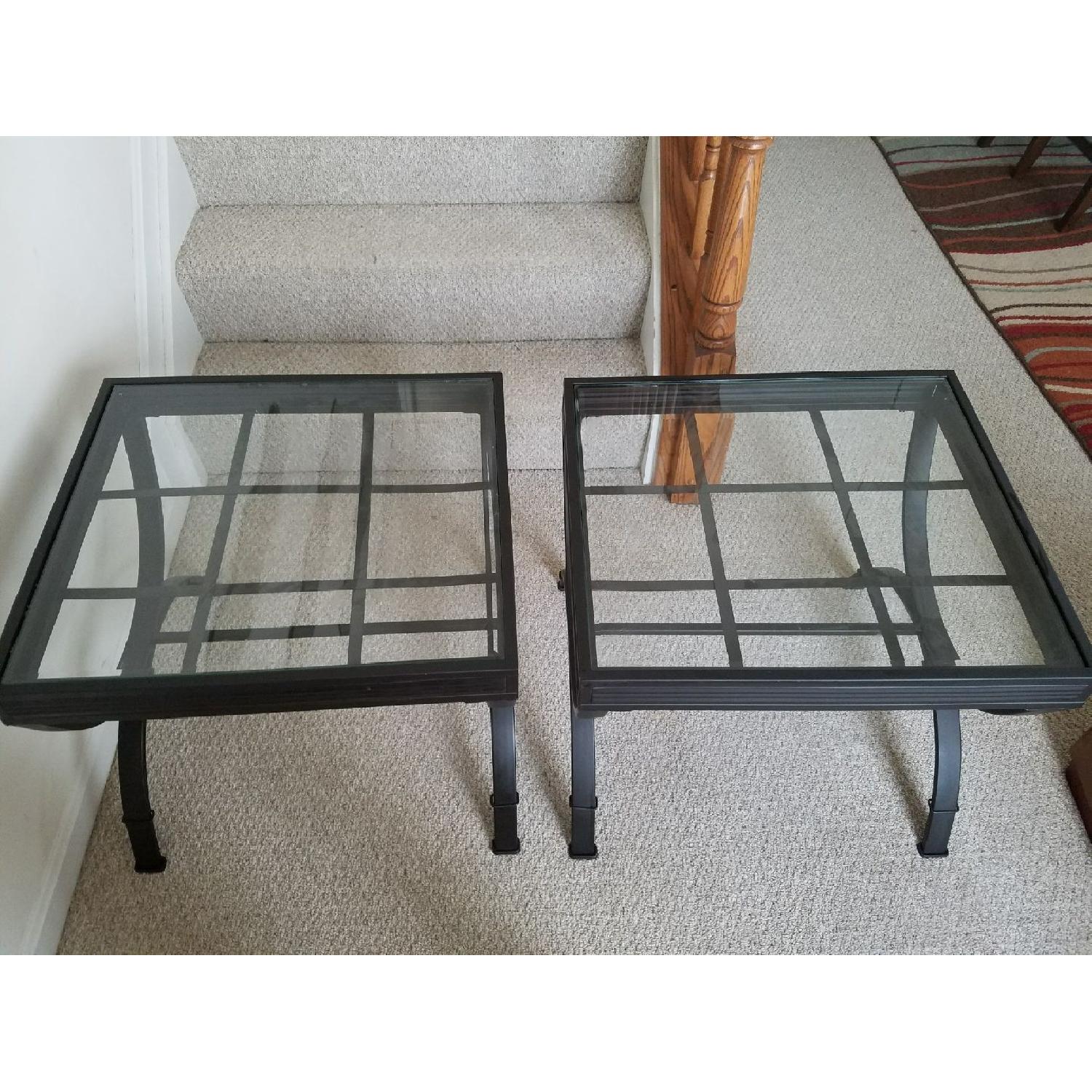 Glass Coffee Table + 2 End Tables - image-8