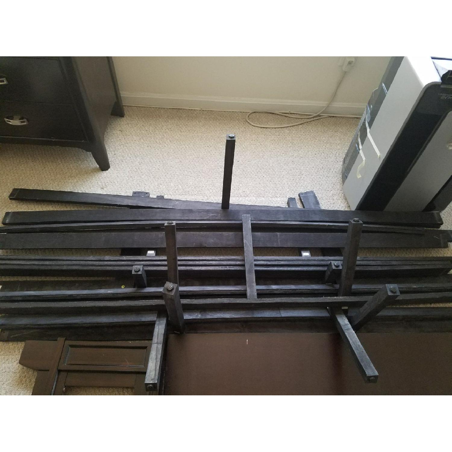 King Size Bed w/ Cream Headboard & Two Storage Drawers - image-6