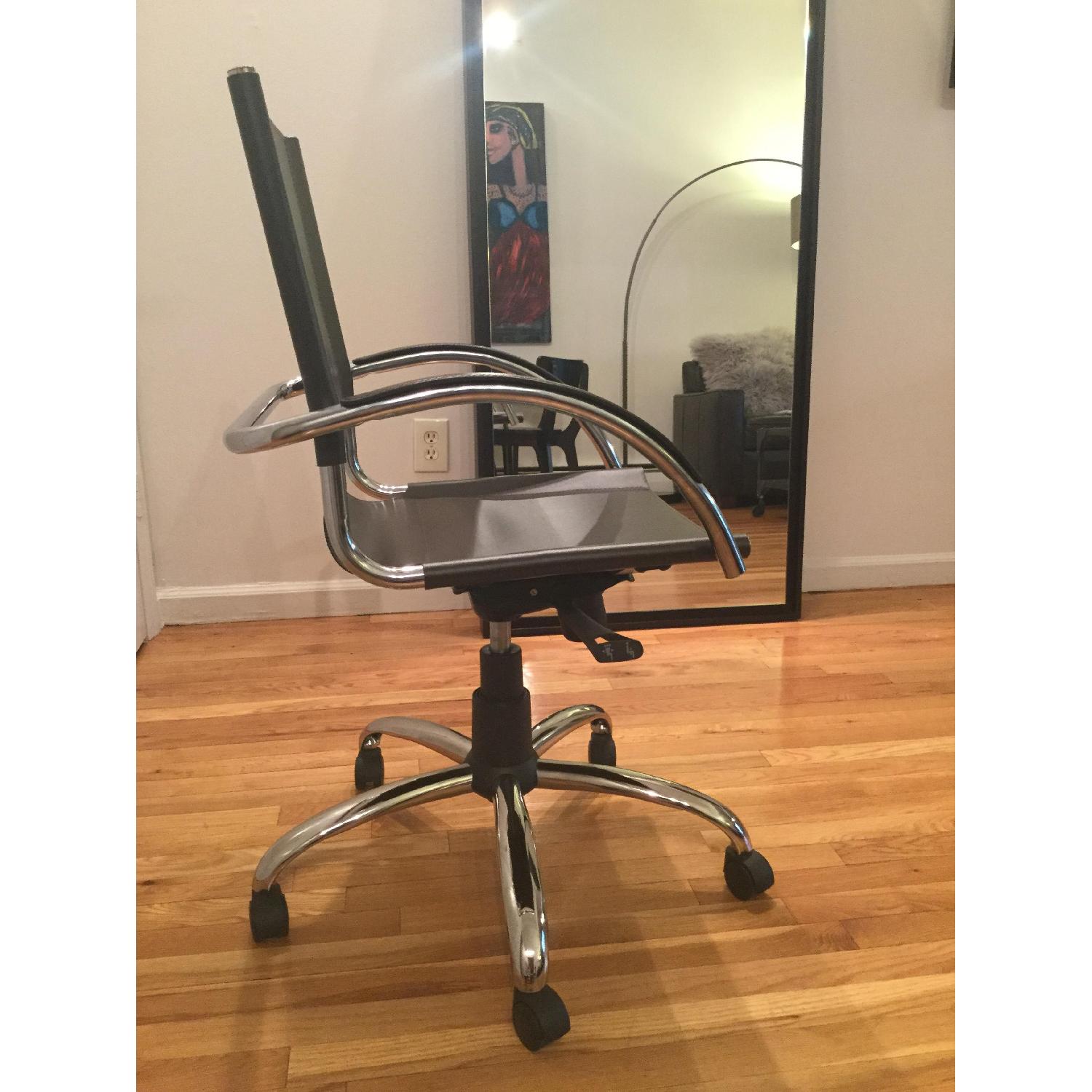 West Elm Swivel Leather Desk Chair - image-11