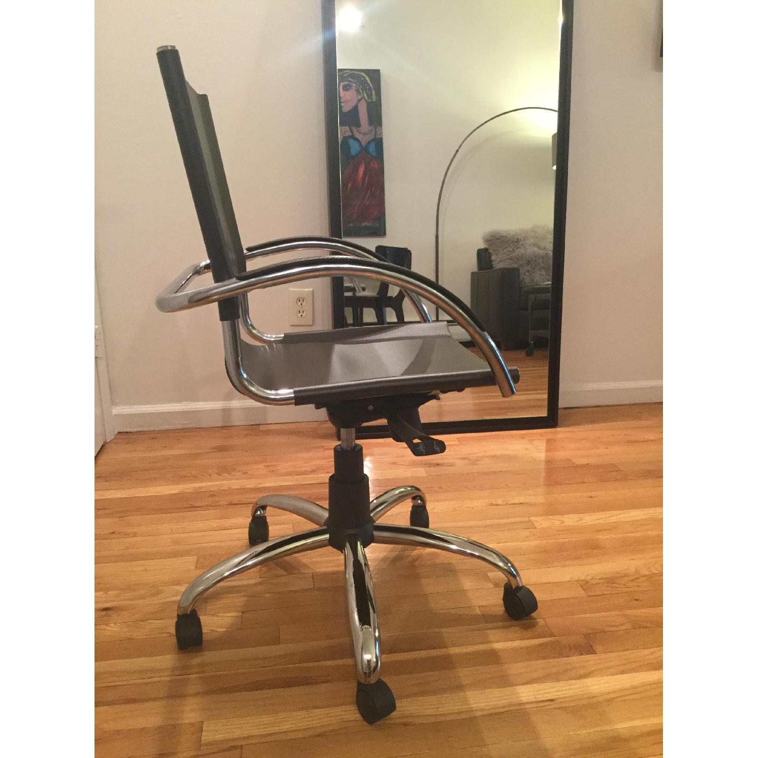 West Elm Swivel Leather Desk Chair - image-12