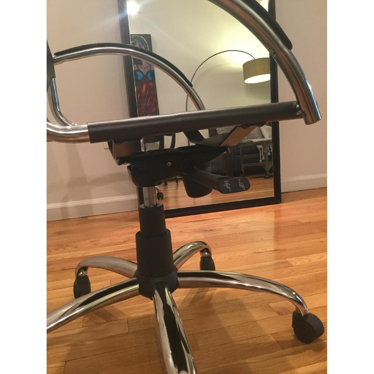 West Elm Swivel Leather Desk Chair - image-13