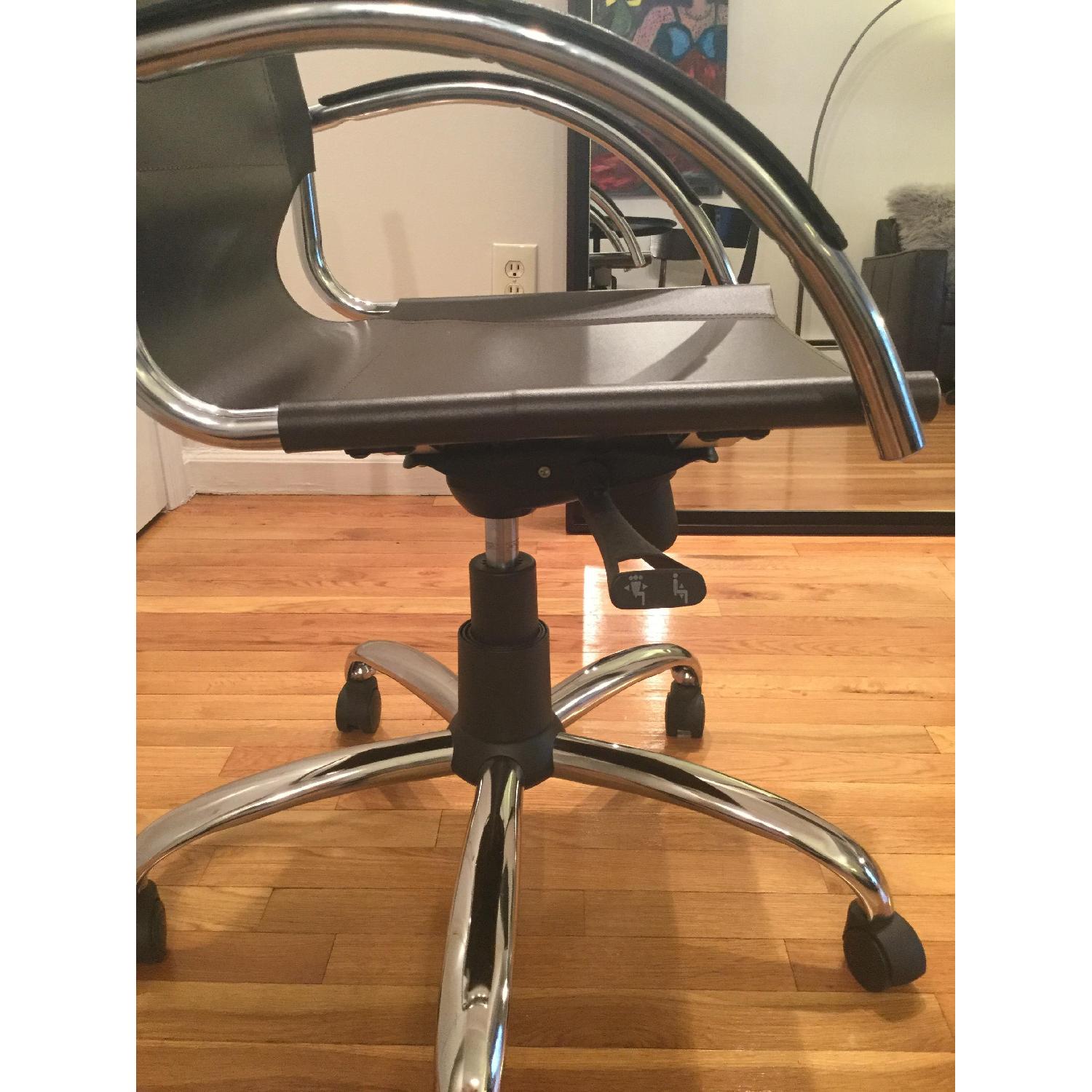 West Elm Swivel Leather Desk Chair - image-14