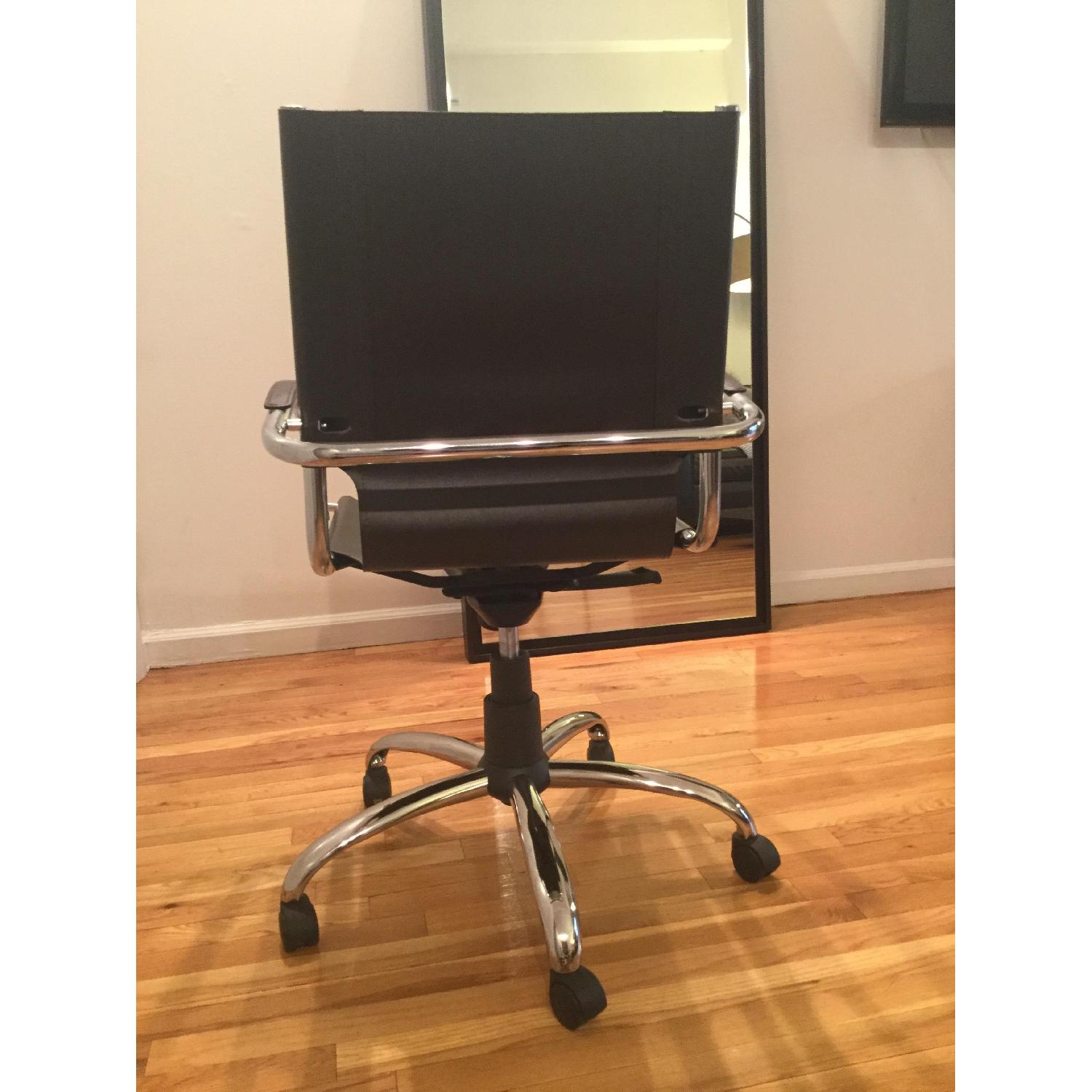 West Elm Swivel Leather Desk Chair - image-16