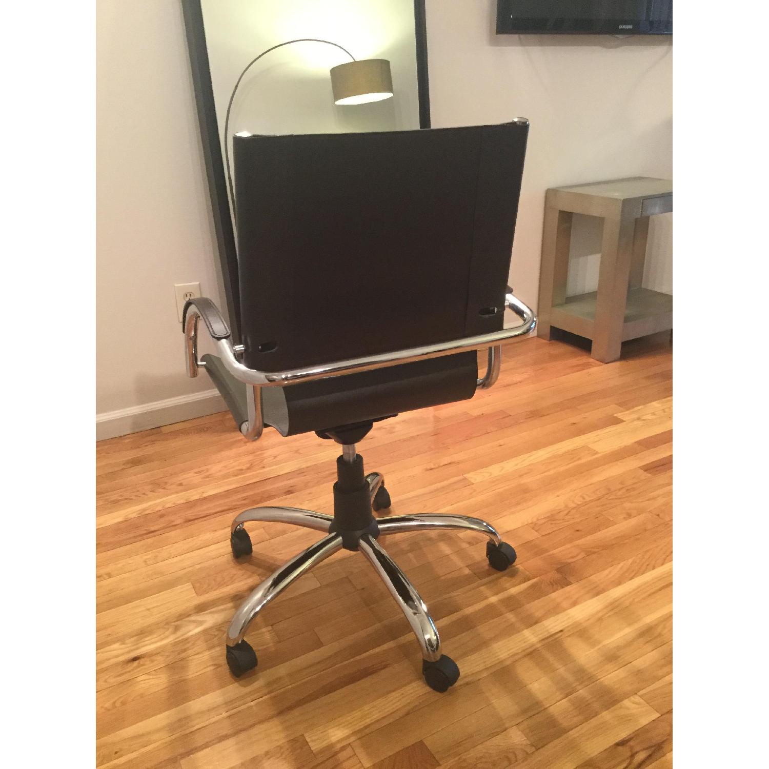 West Elm Swivel Leather Desk Chair - image-17