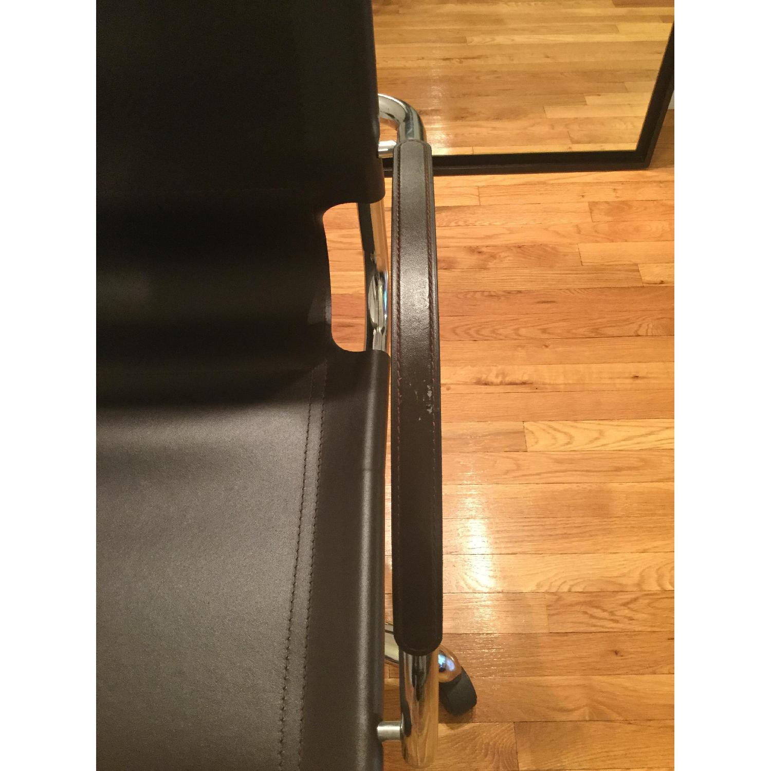 West Elm Swivel Leather Desk Chair - image-19
