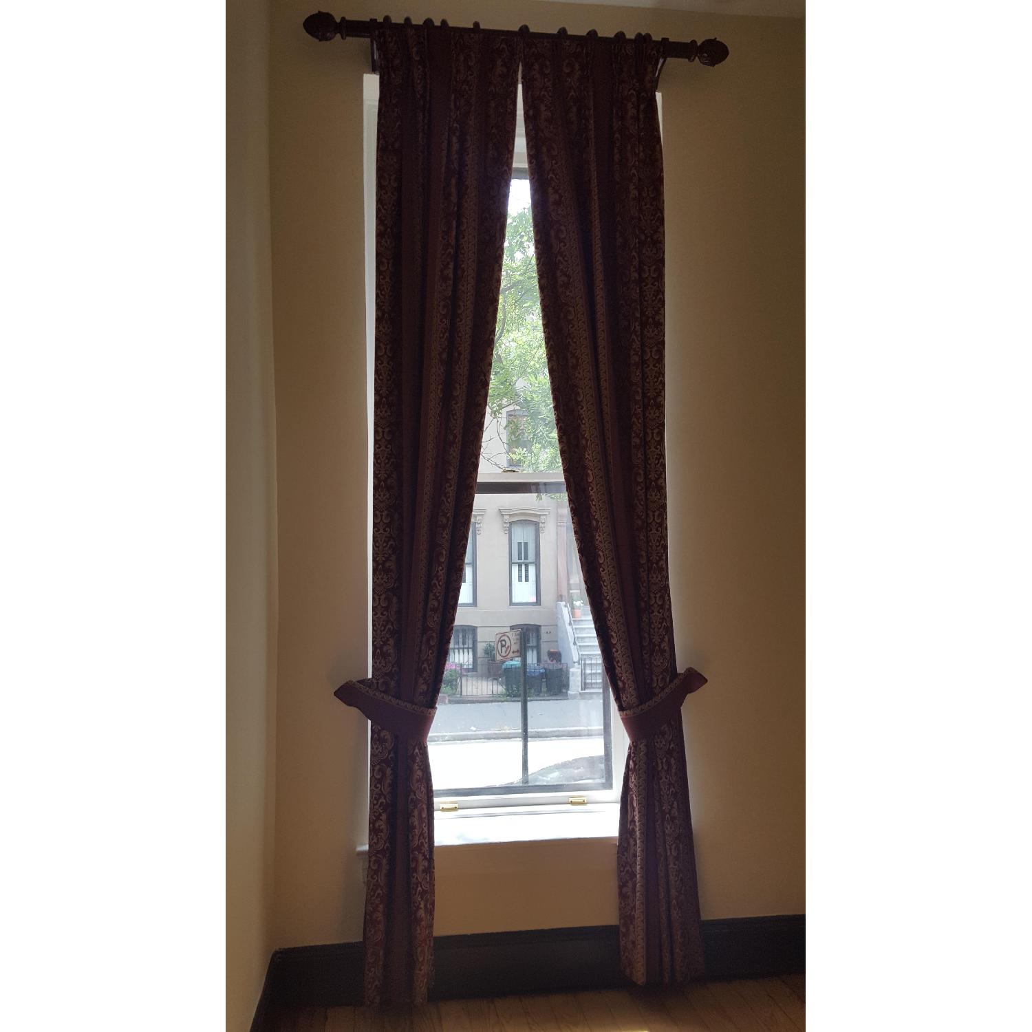 Curtain Drapes w/ Hardware - image-0